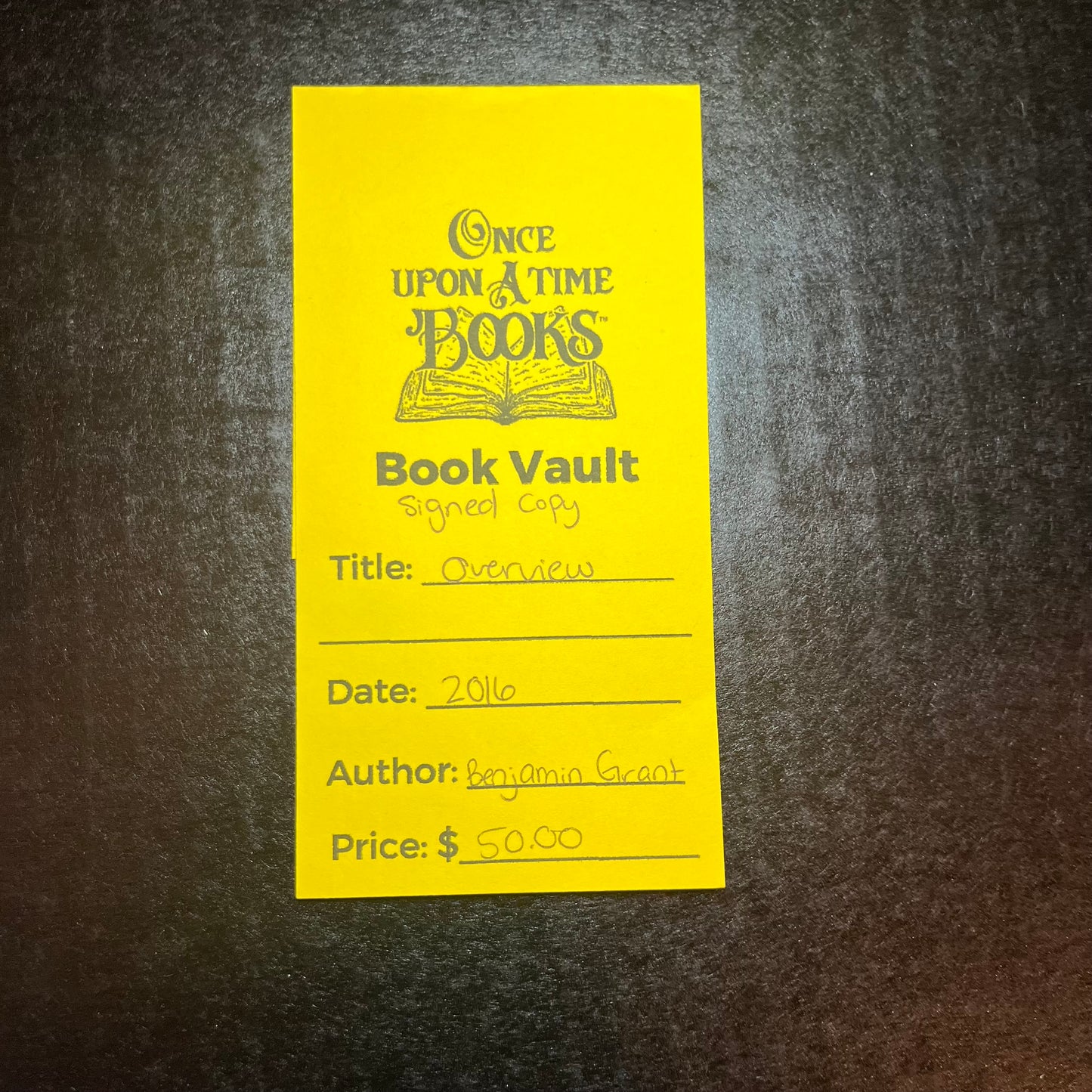 Overview - Benjamin Grant - Signed Copy - 2016