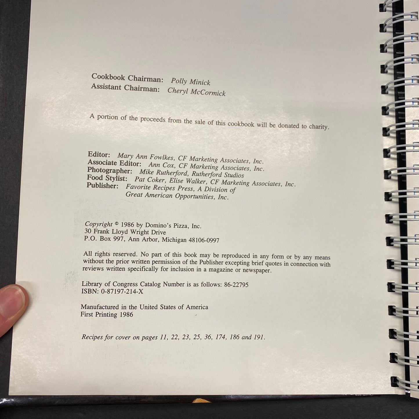 Domino's Pizza Celebrates 25th Anniversary - Domino's Pizza - Signed - First Printing - 1986