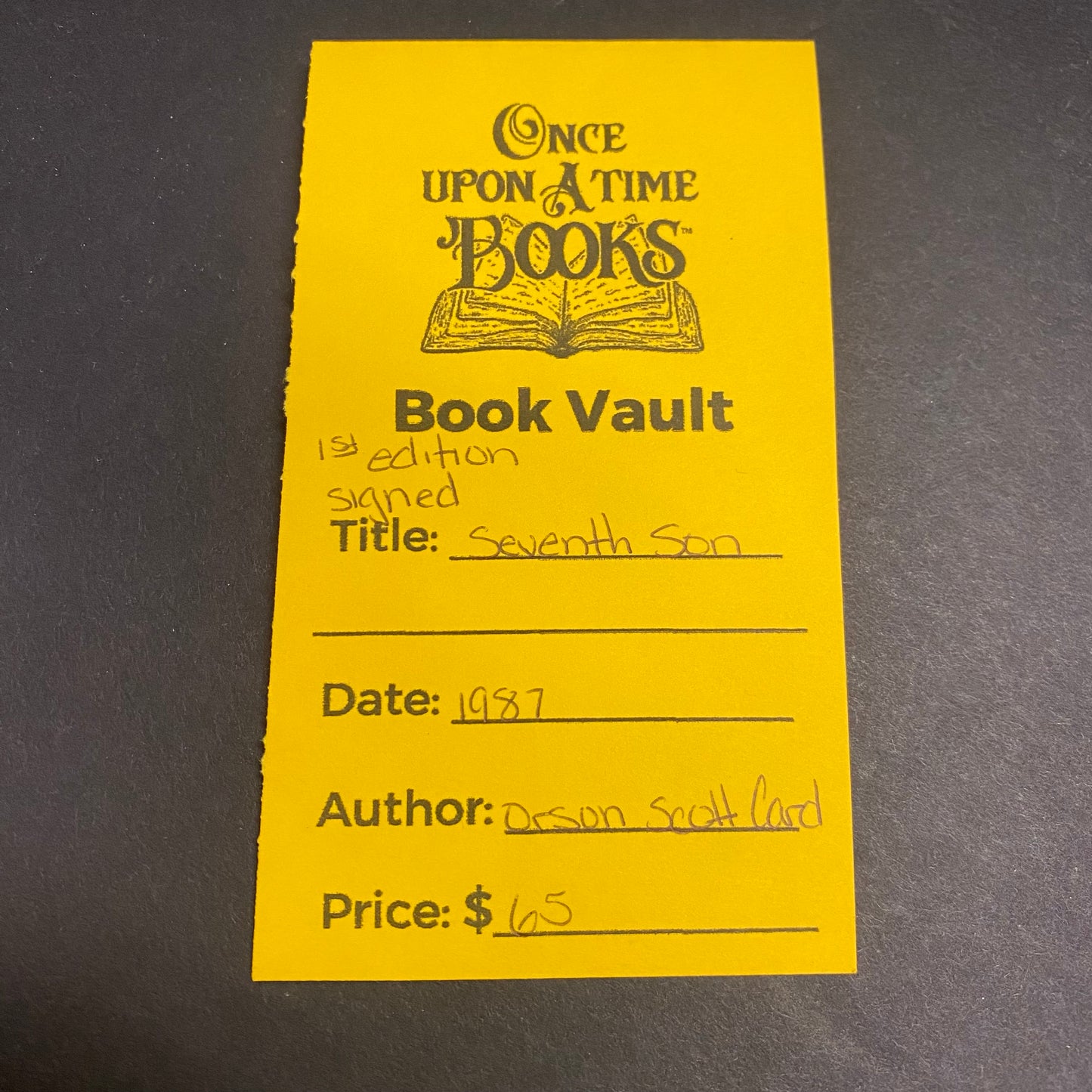 Seventh Son - Orson Scott Card - First Edition - Signed - 1987