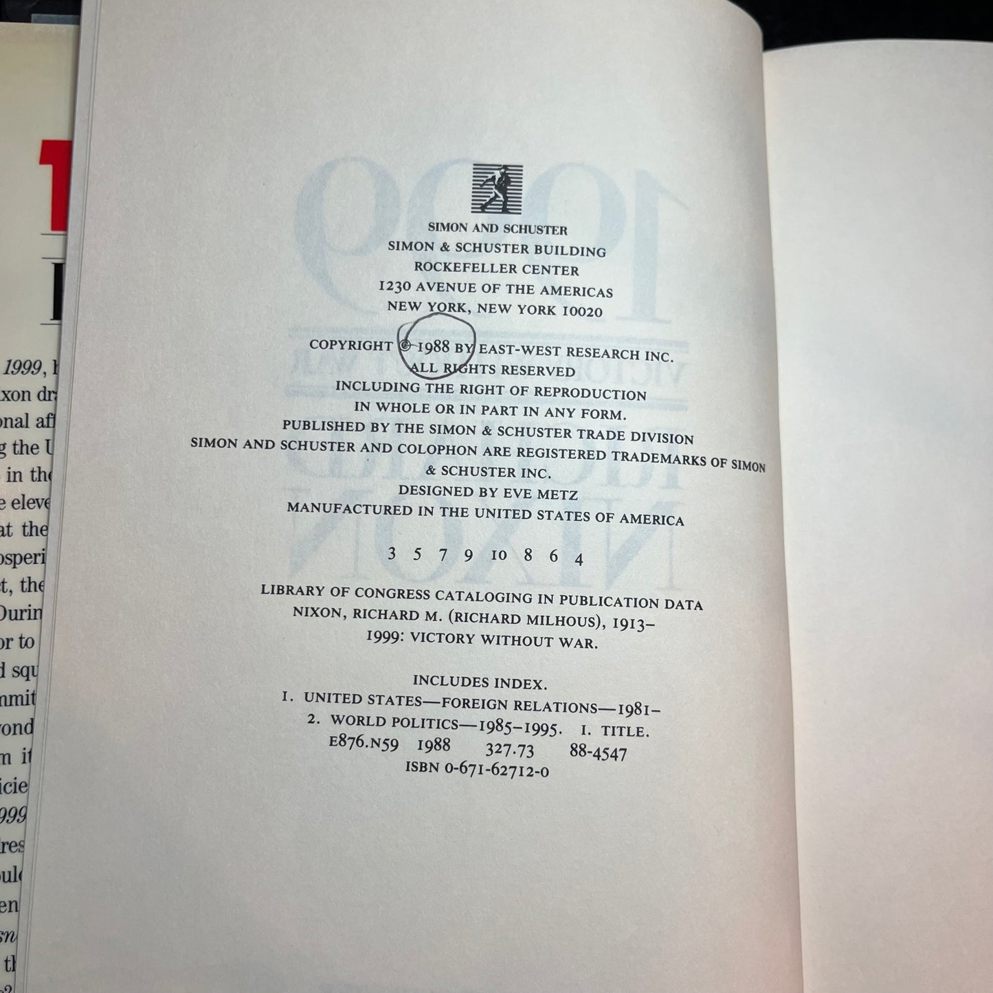 1999 - Richard Nixon - 3rd Print - Signed Copy - 1998