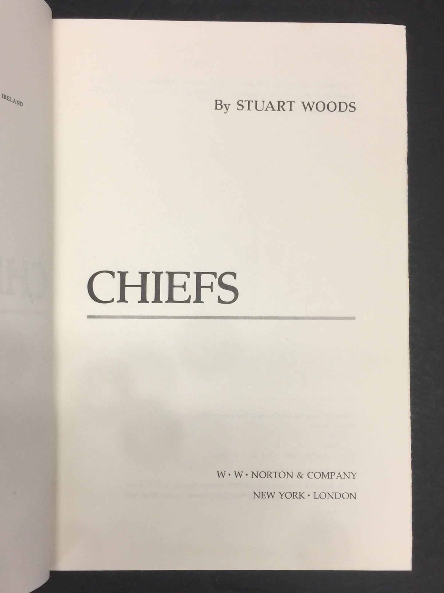 Chiefs - Stuart Woods - 1st Edition - 1981