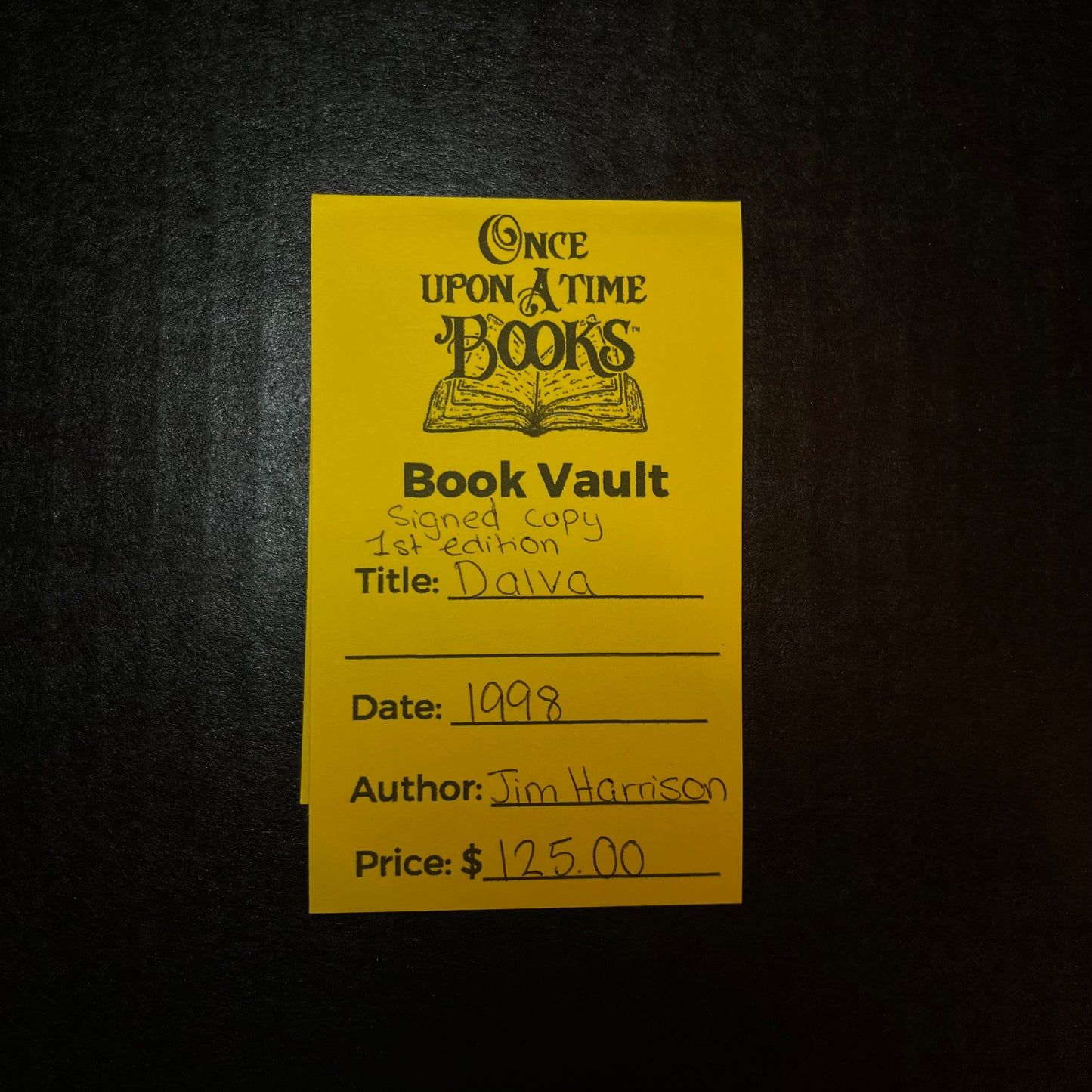 Dalva - Jim Harrison - Signed Copy - 1st Edition - 1998