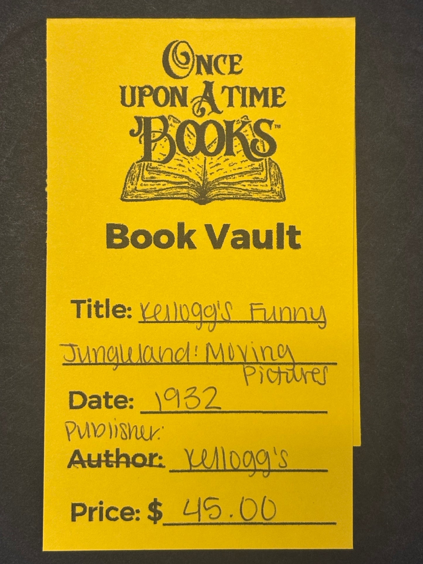 Kellogg's Funny Jungleland: Moving Pictures - Kellogg's - 1932