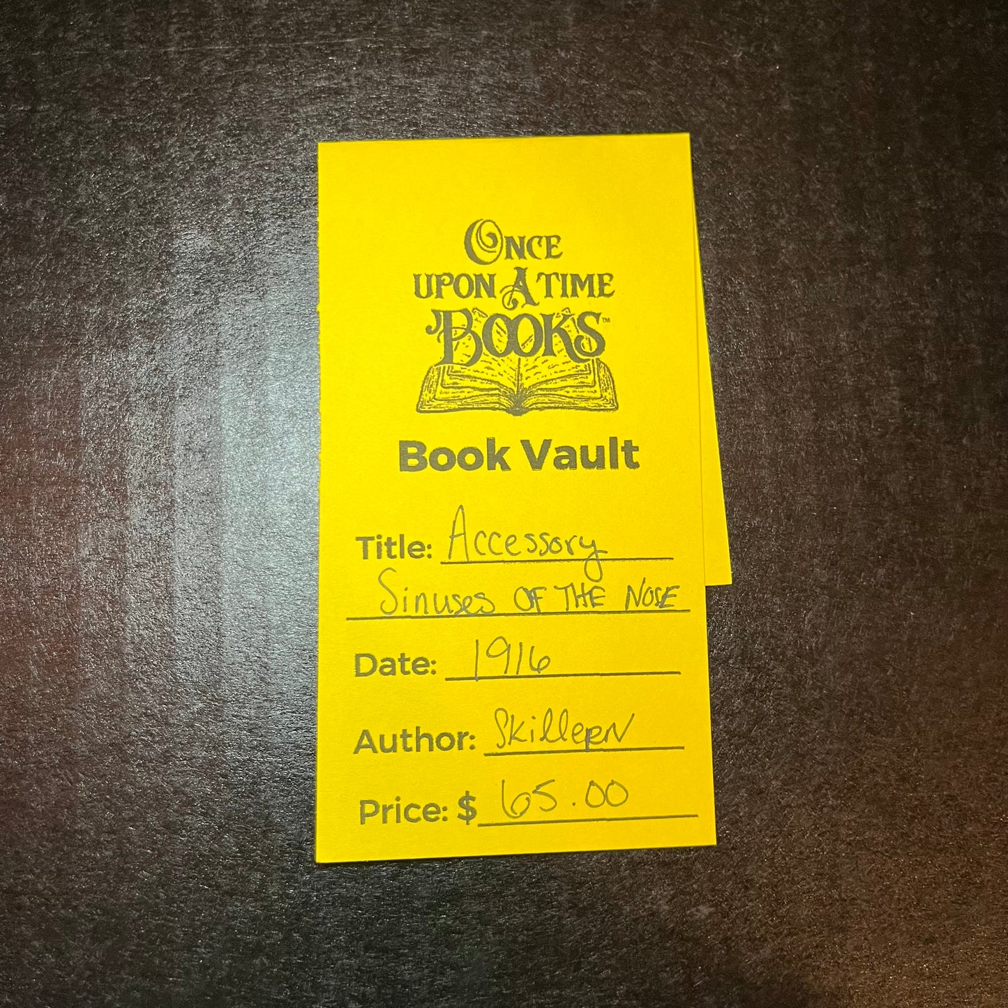 Accessory Sinuses of the Nose - Skillern - 1916