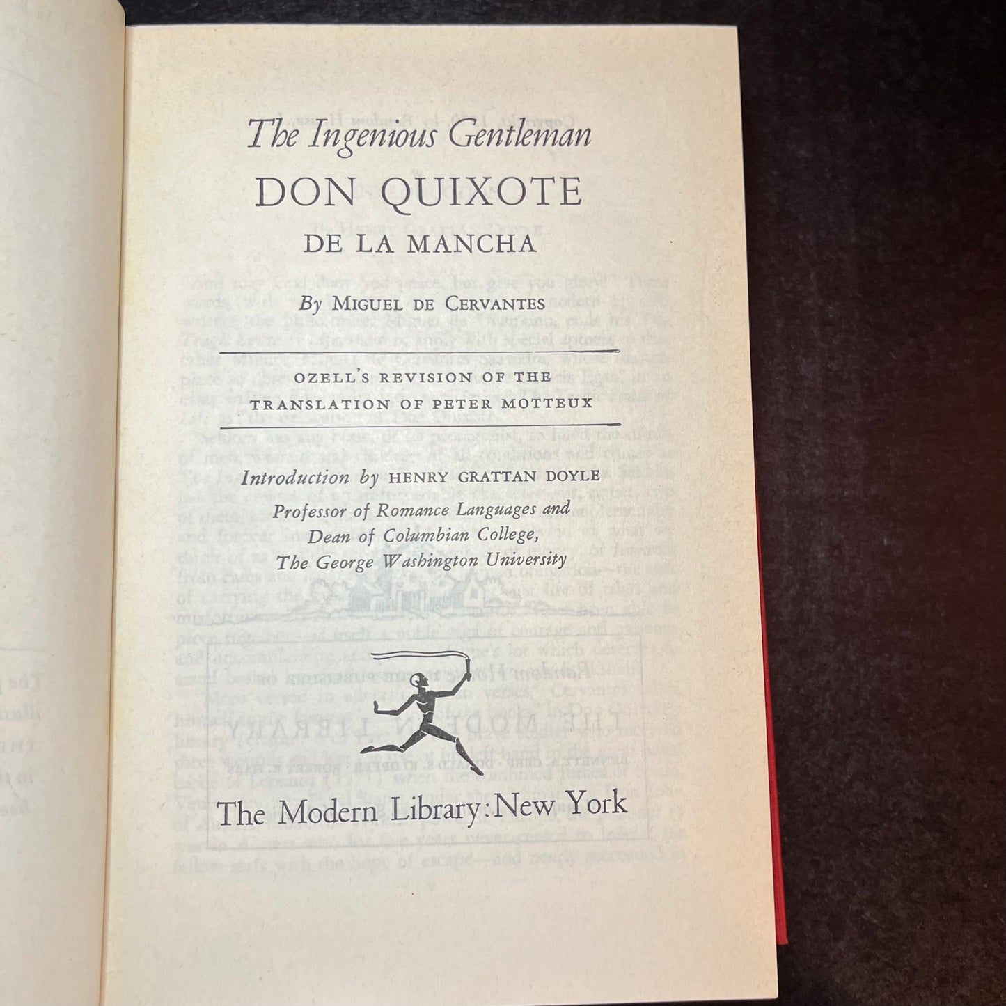 Don Quixote - Miguel de Cervantes - Modern Library - 1950