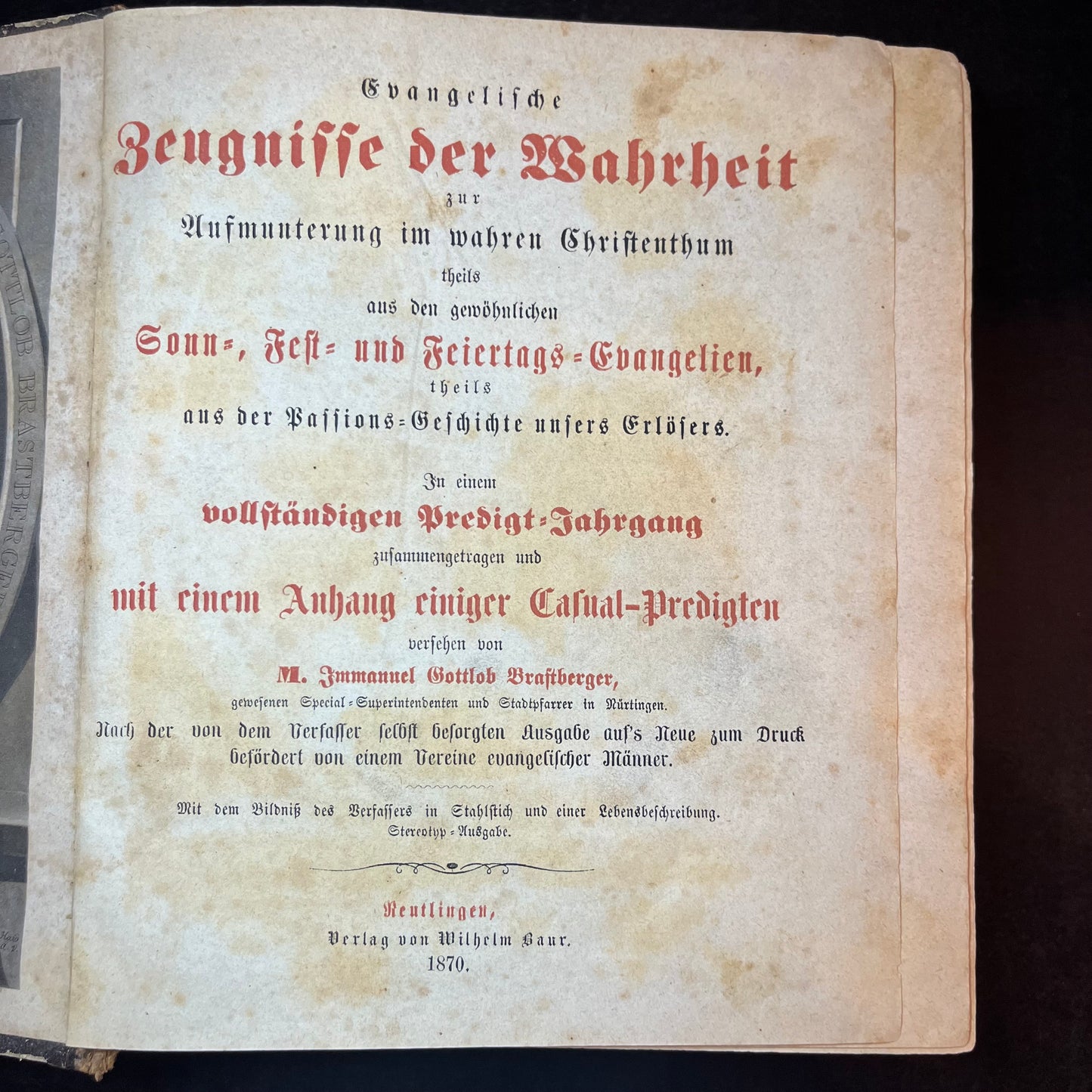 Zeugnisse der Wahrheit - M. Immanuel Gottlob Kraftberger - 1870
