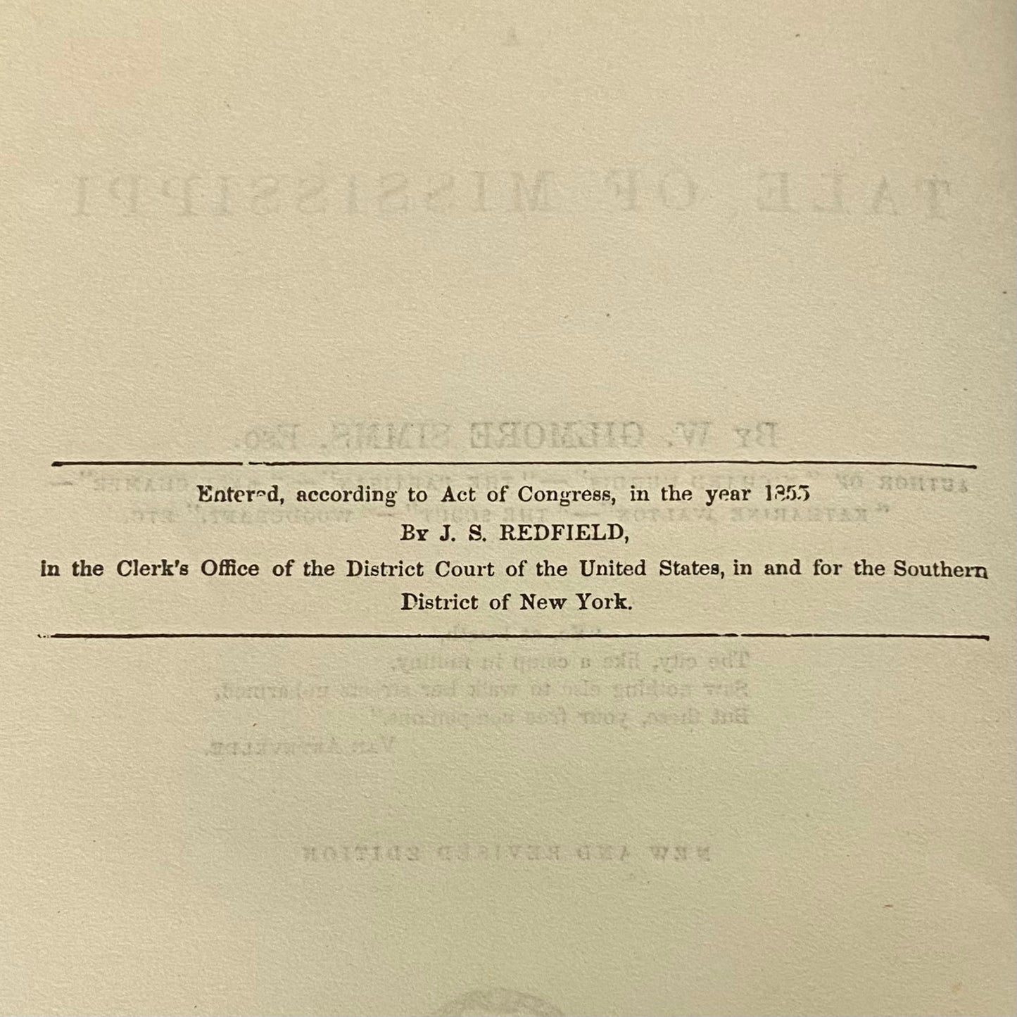 Border Beagles - W. Gilmore Simms - Revised Edition - Circa 1870