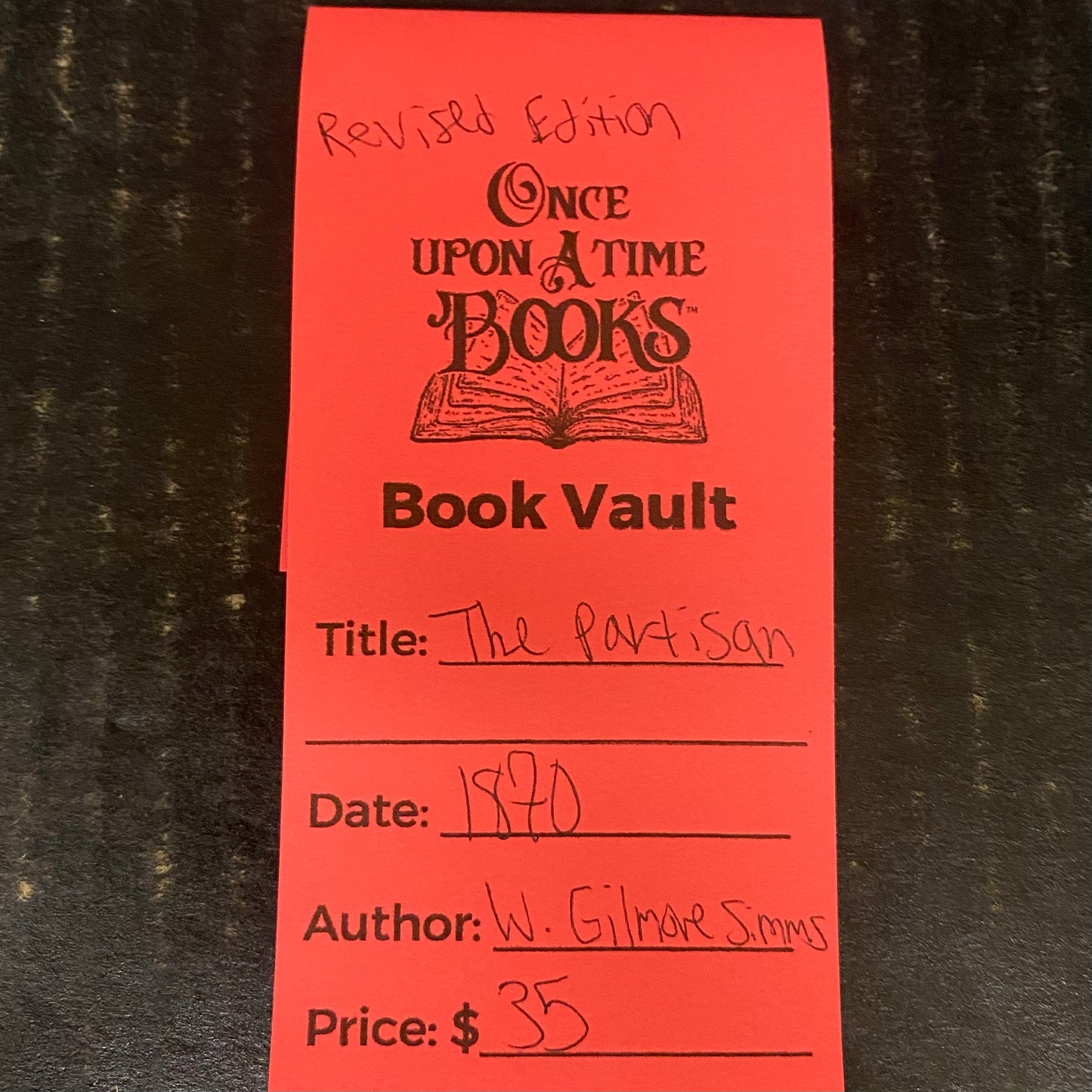 The Partisan - W. Gilmore Simms - Revised Edition - 1870