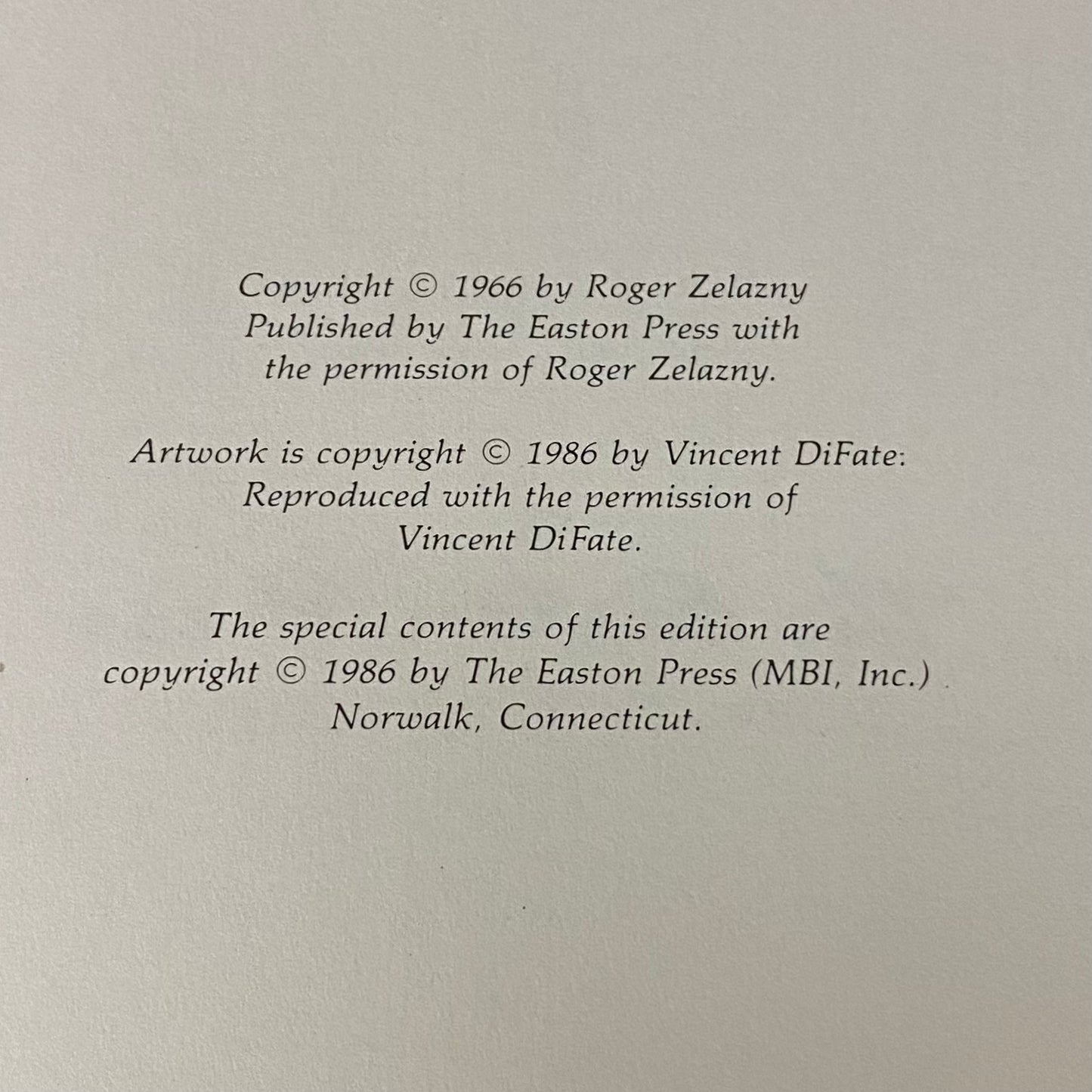 This Immortal - Roger Zelazny - Easton Press - Collector's Edition - 1986