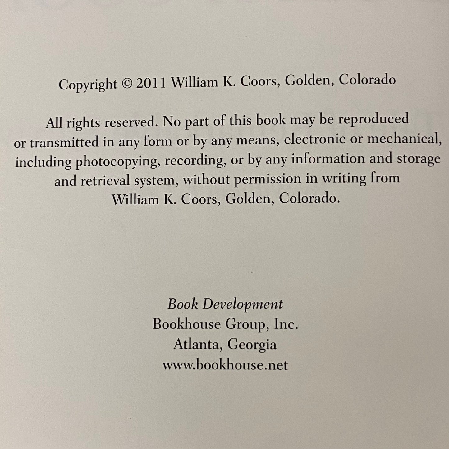 Seventy Years with Adolph Coors - William K. Coors - 2011