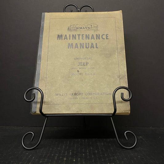 Willys Maintenance Manual - Willys Export Corporation - 1945