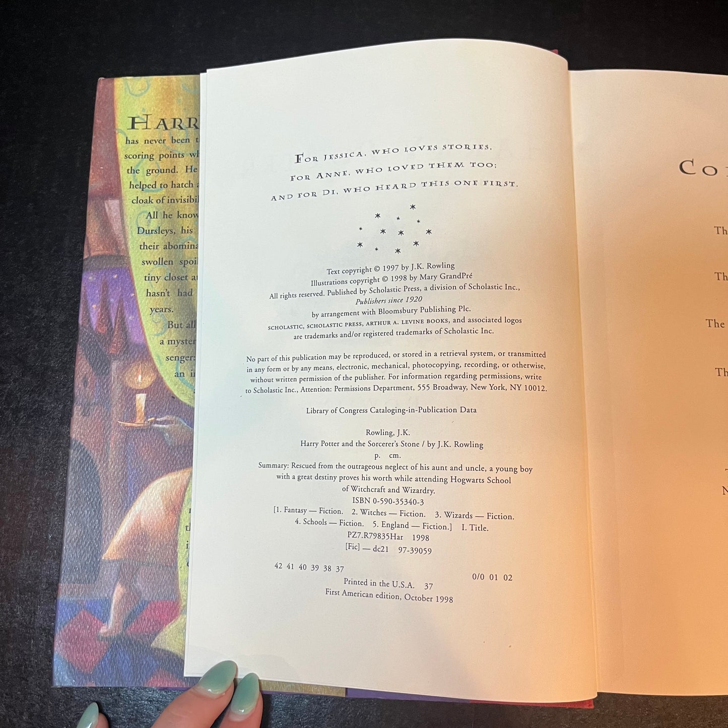 Harry Potter and the Sorcerer's Stone - J.K. Rowling - 37th Print - 1998