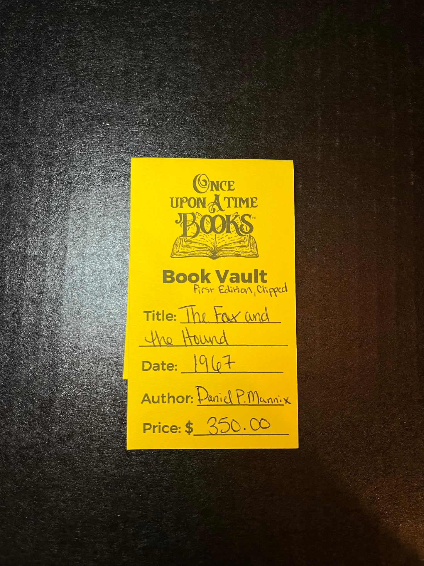 The Fox and the Hound - Daniel P. Mannix - First Edition clipped - 1967