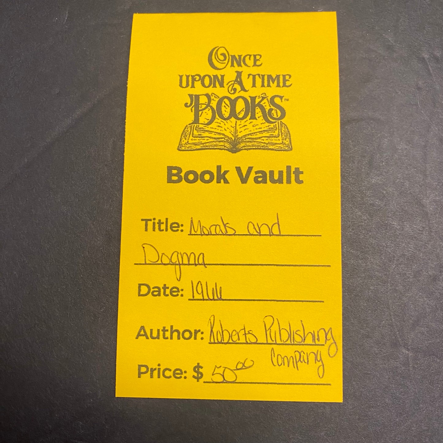 Morals and Dogma - Roberts Publishing Company - 1966