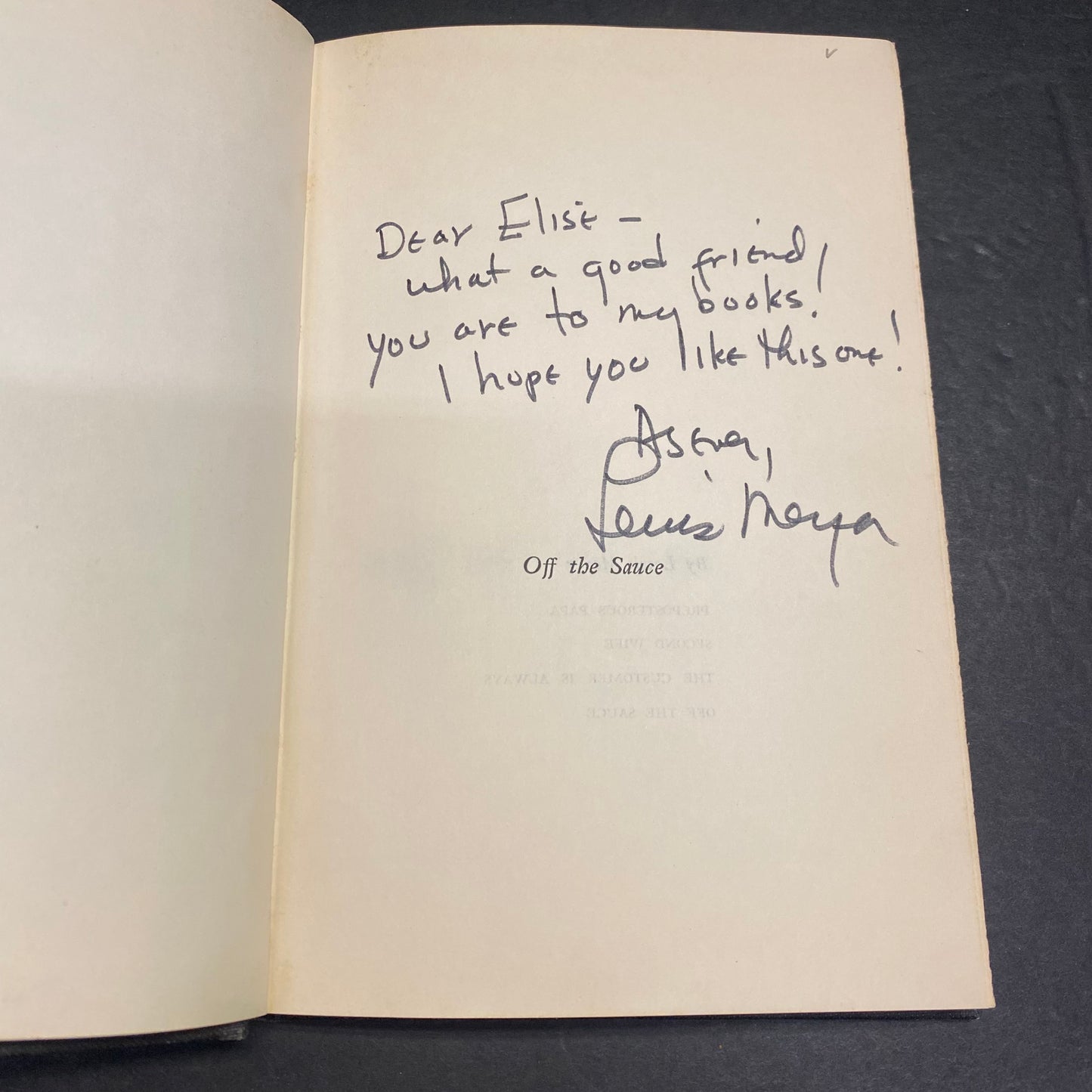 Off the Sauce - Lewis Meyer - Signed - 1967