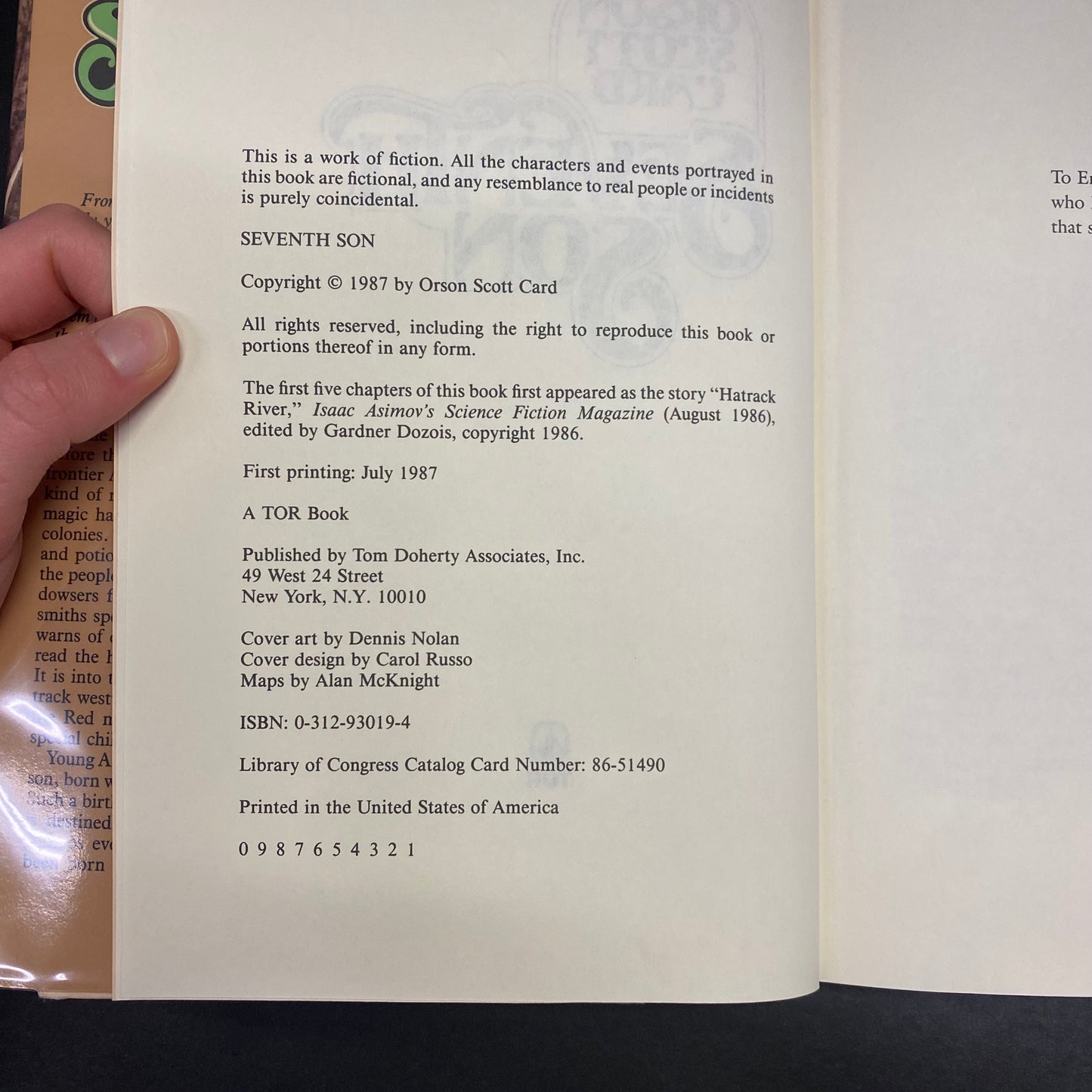 Seventh Son - Orson Scott Card - First Edition - Signed - 1987