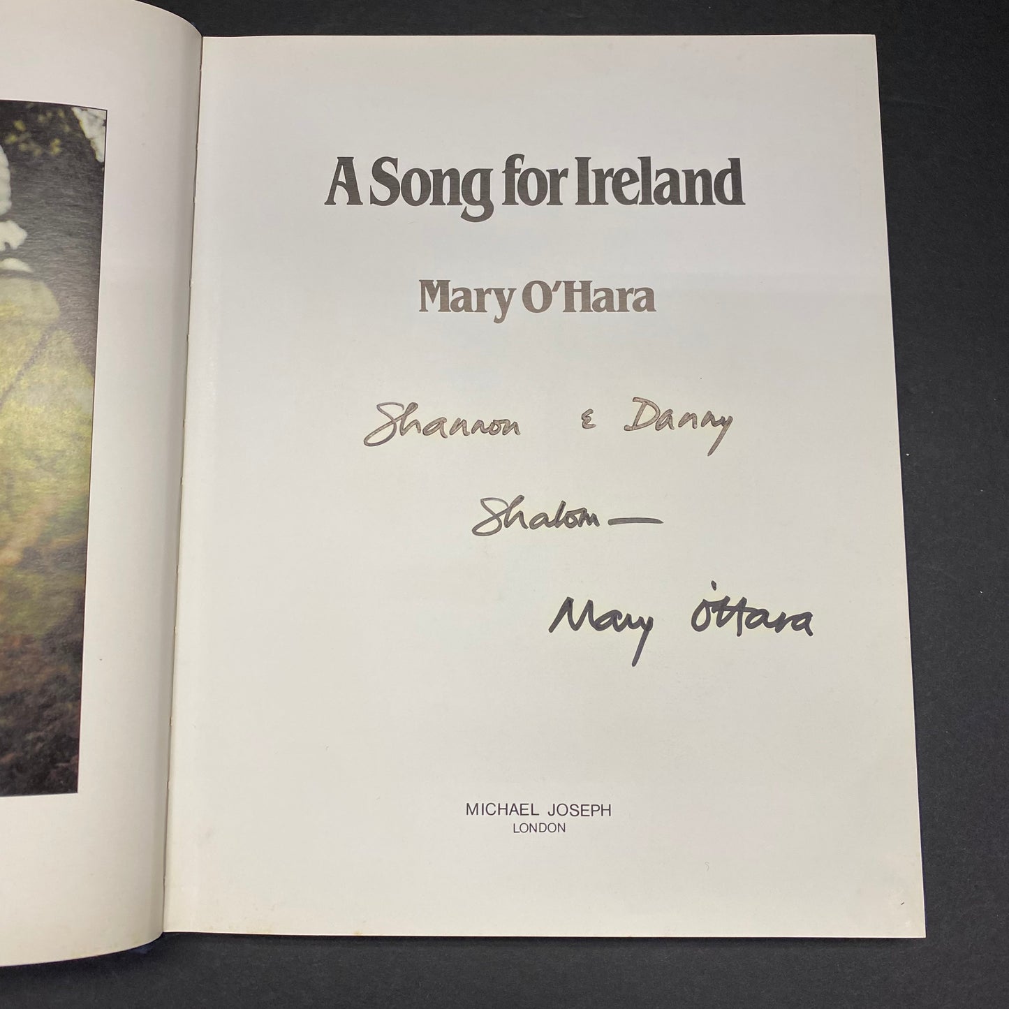 A Song for Ireland - Mary O'Hara - Signed - 1982