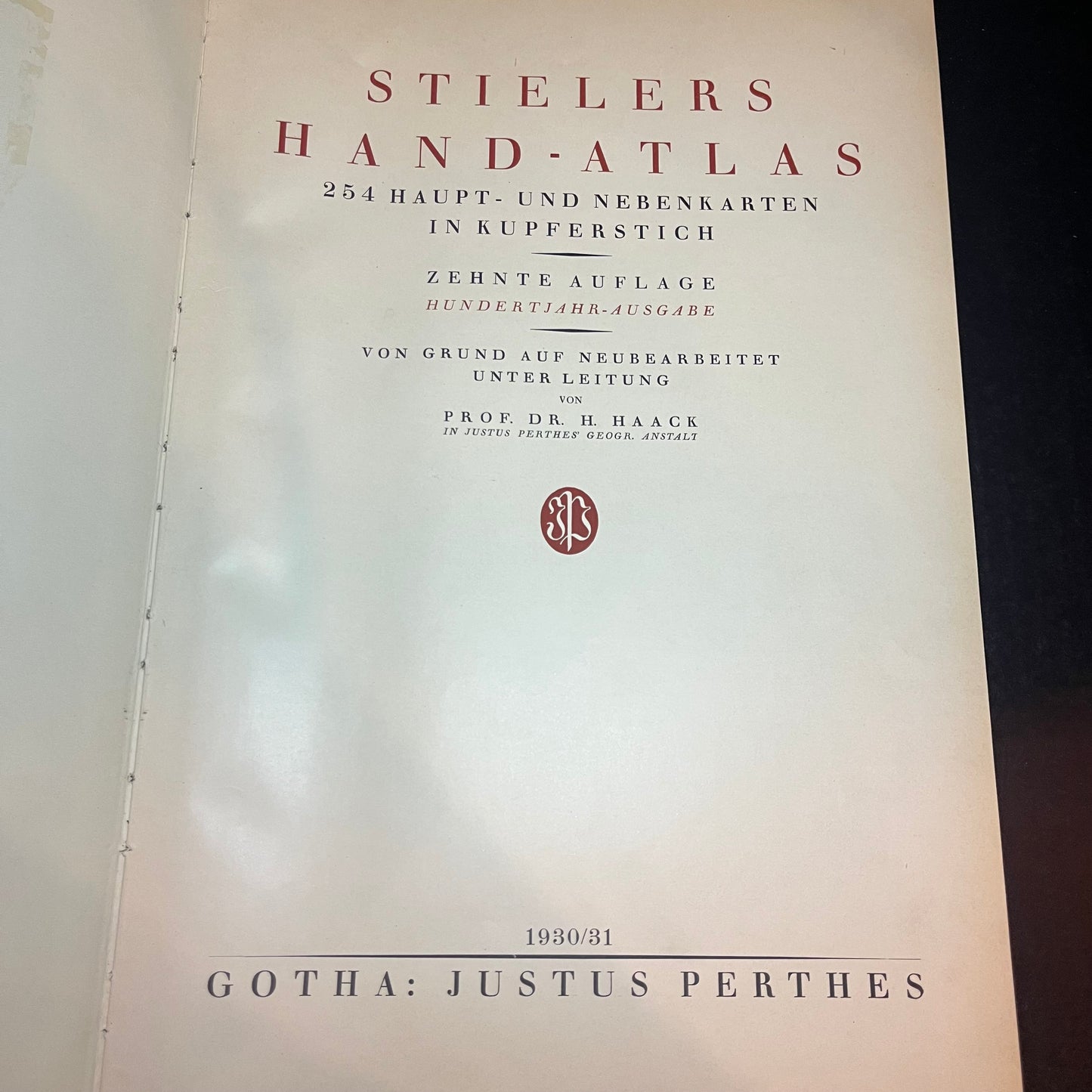 Stielers Hand - Atlas - Justus Perthes - 1931