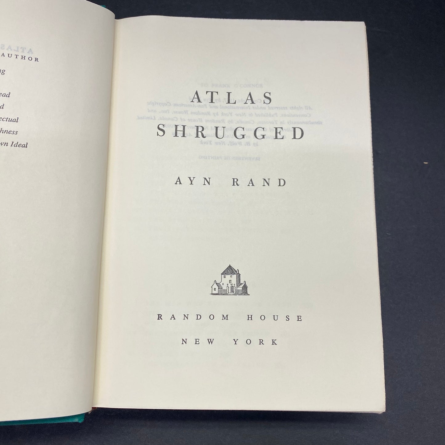 Atlas Shrugged - Ayn Rand - 17th Print - 1957