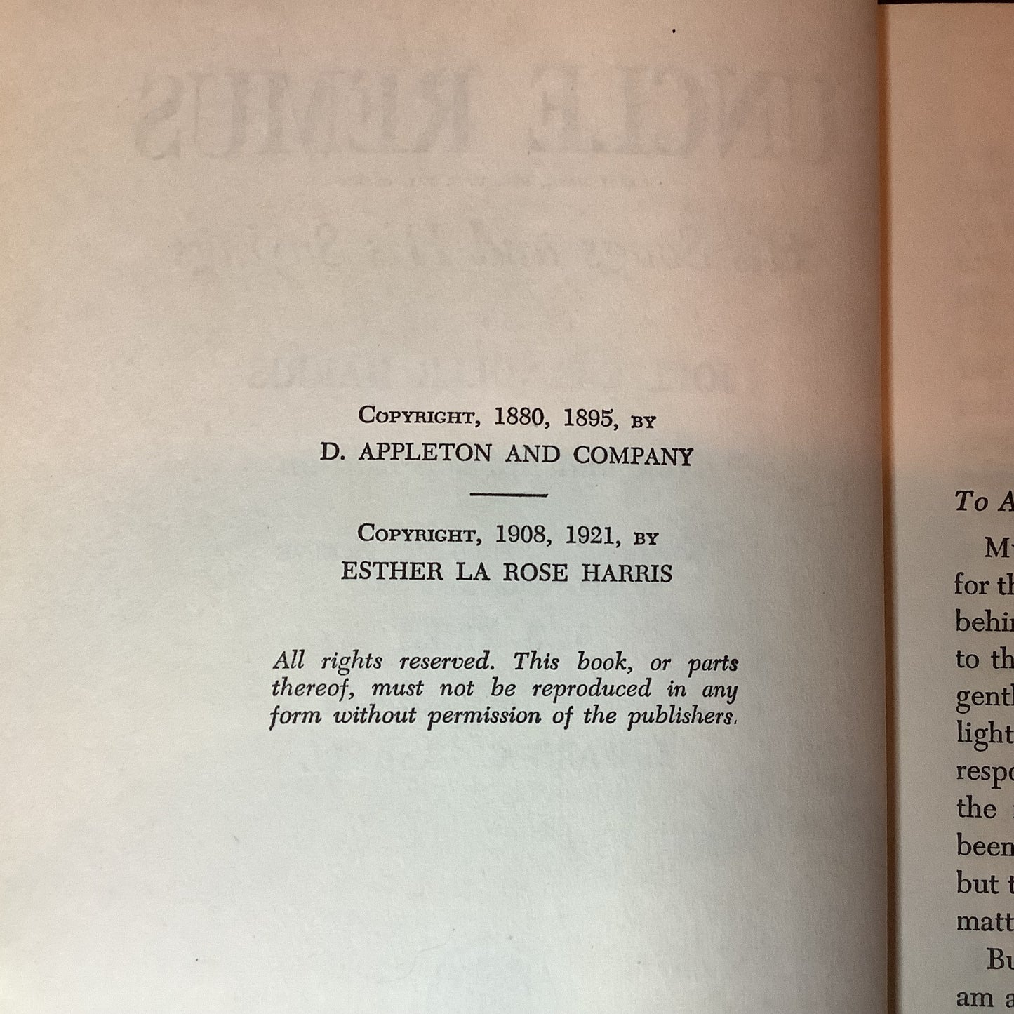 Uncle Remus: His Songs and His Sayings - Joel Chandler Harris - 1st Thus - 1921