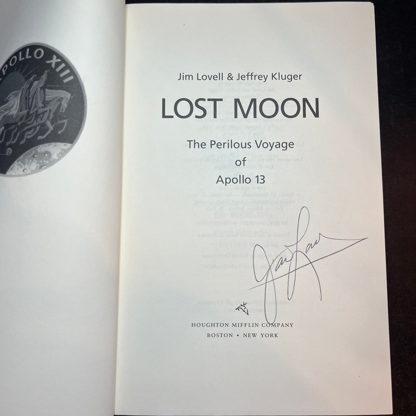 Lost Moon - Jim Lovell & Jeffrey Kluger - Signed Copy - 7th Print - 1994