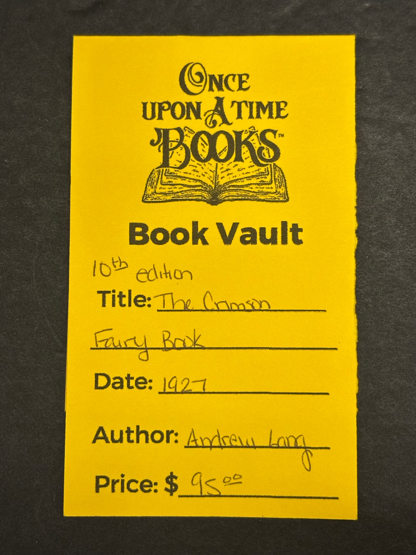 The Crimson Fairy Book - Andrew Lang - 10th Edition - 1927