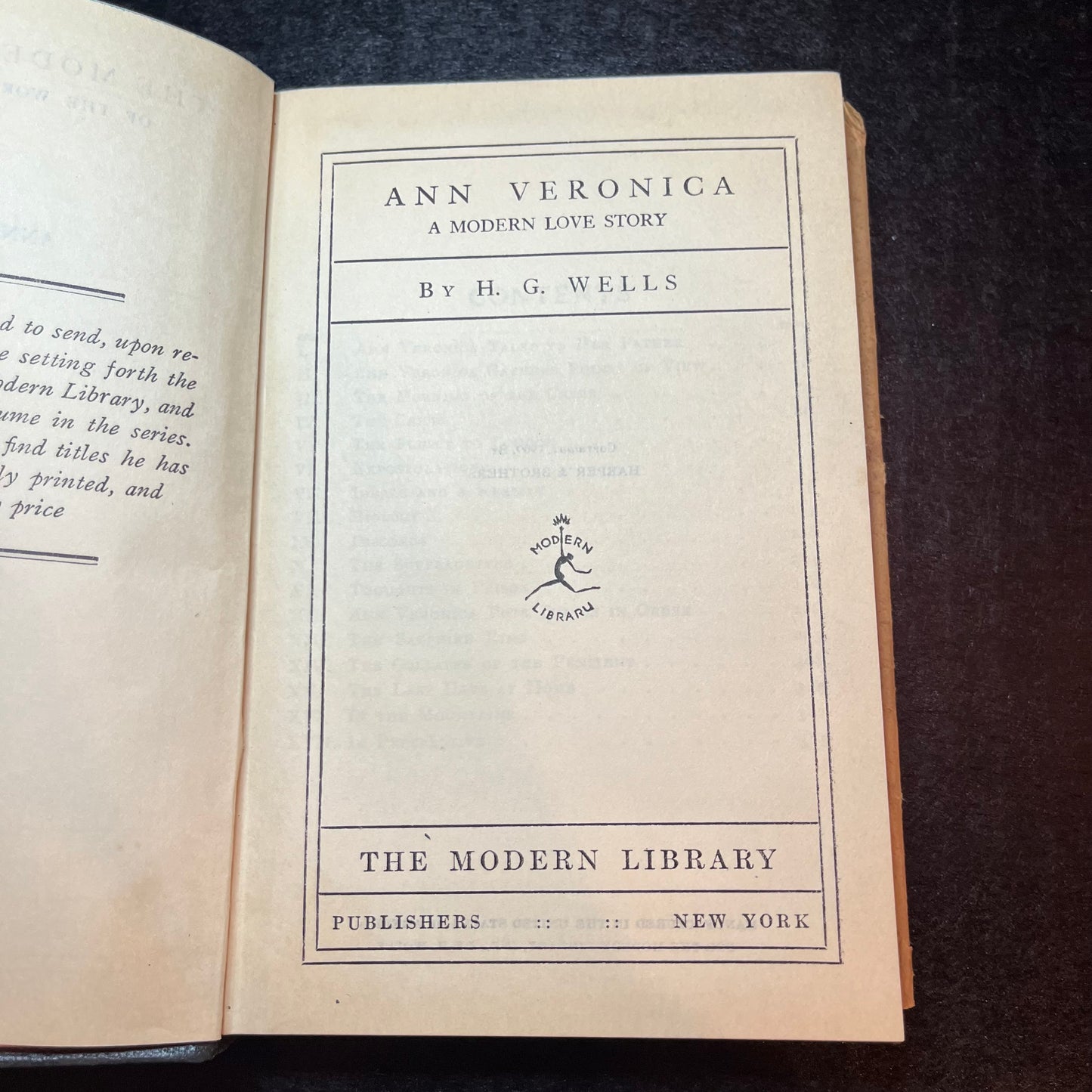 Ann Veronica - H.G. Wells - Scarce - Circa 1920's