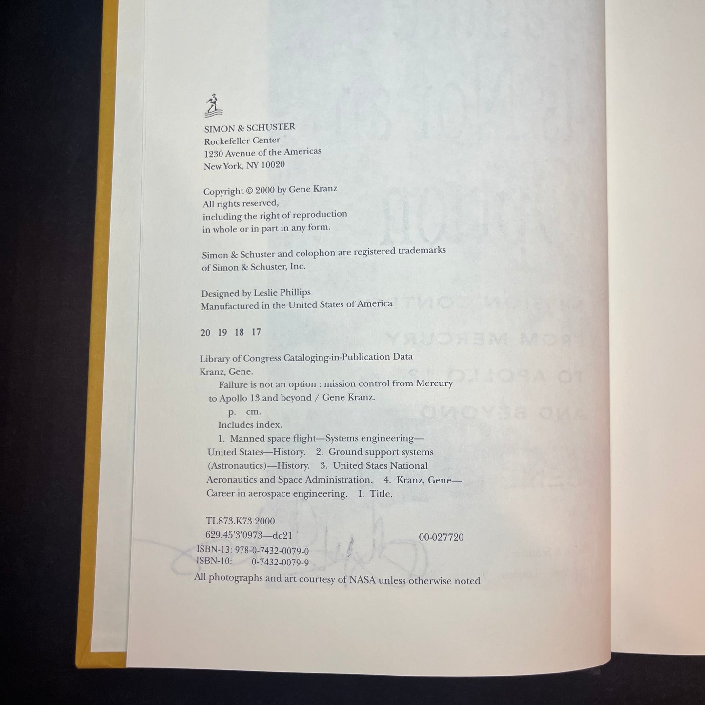 Failure Is Not an Option - Gene Kranz - Signed Copy - 2000