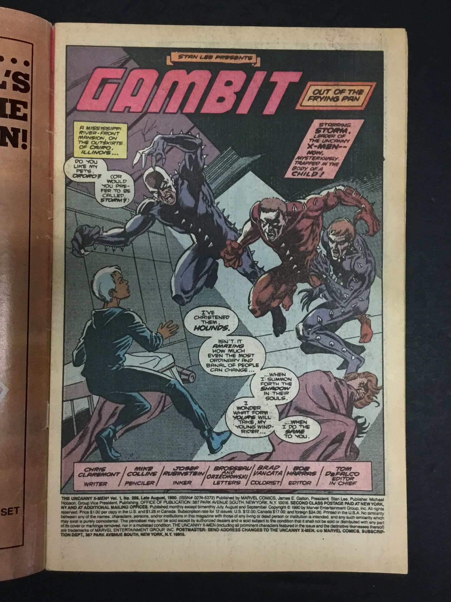 The Uncanny X-Men - Chris Claremont - 1st Full Appearance of Gambit - 1990