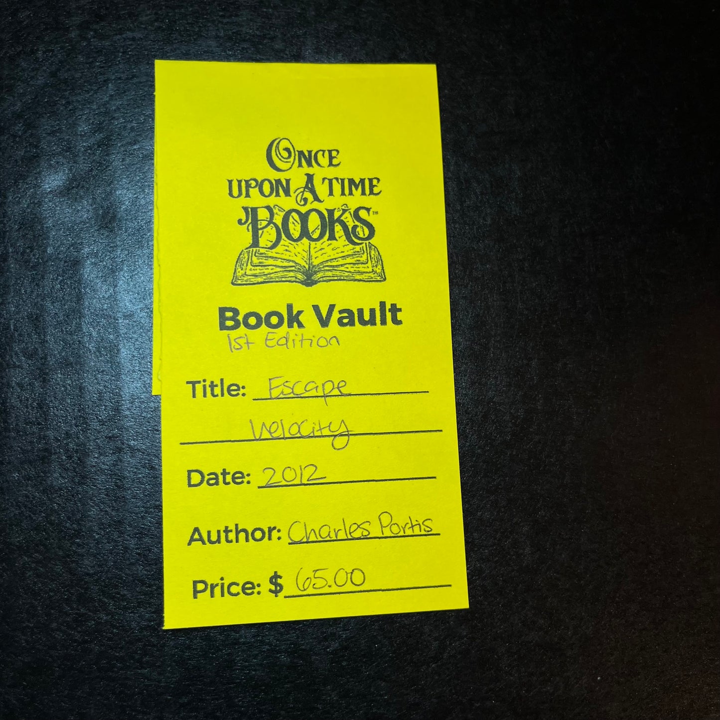 Escape Velocity - Charles Portis - 1st Edition - 2012