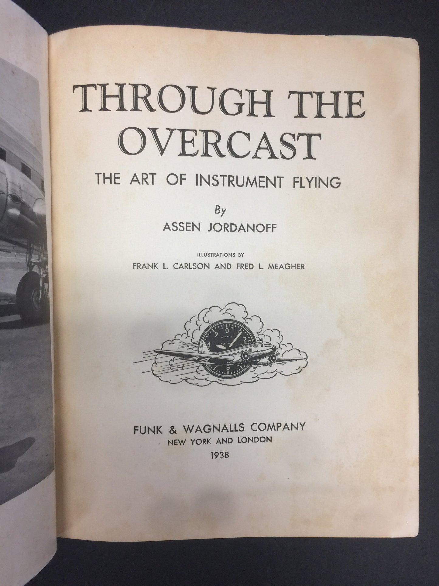 Through The Overcast - Assen Jordanoff - 1st Edition - 1938