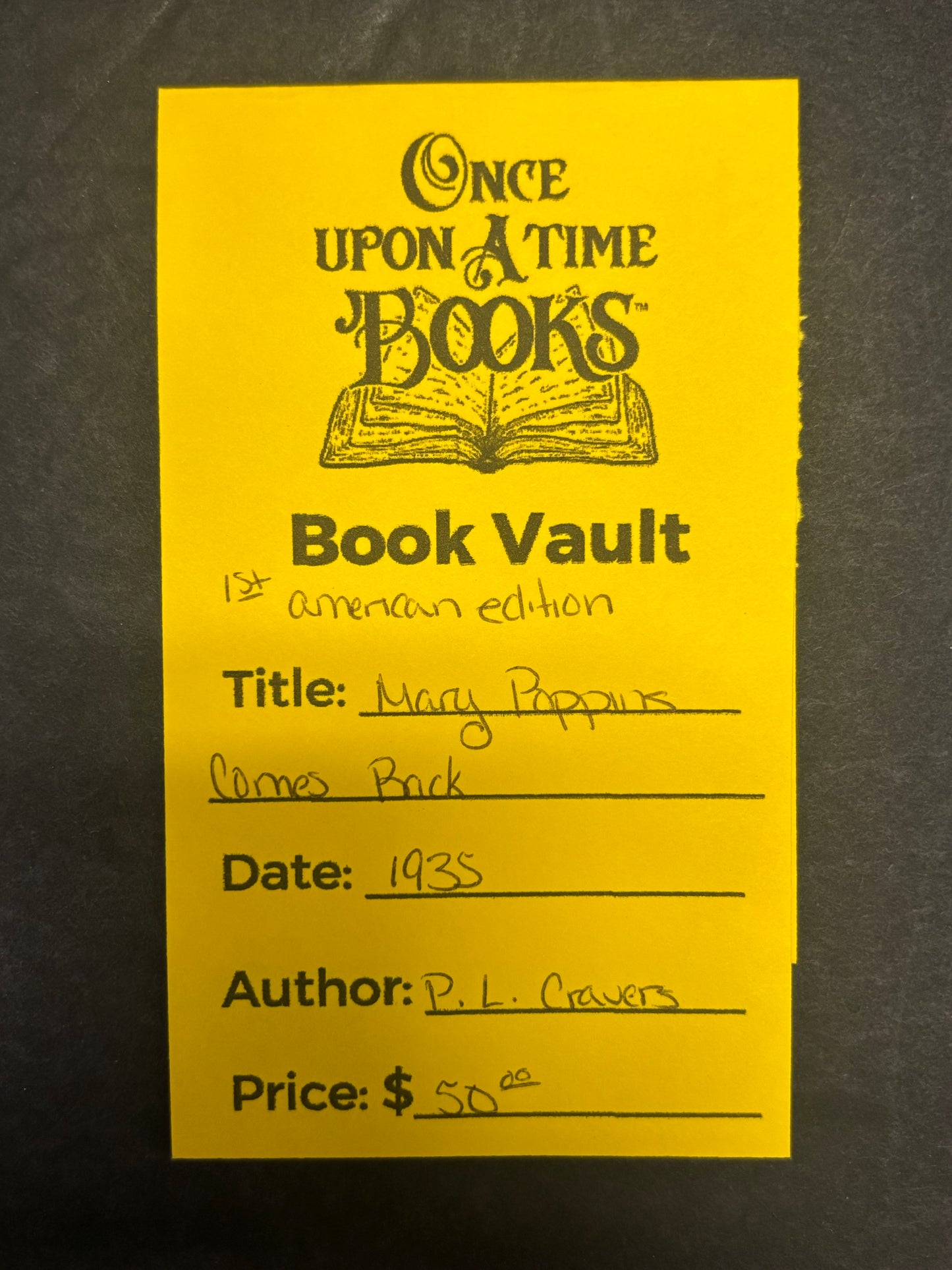 Mary Poppins Comes Back - P. L. Cravers - 1st American Edition - 1935