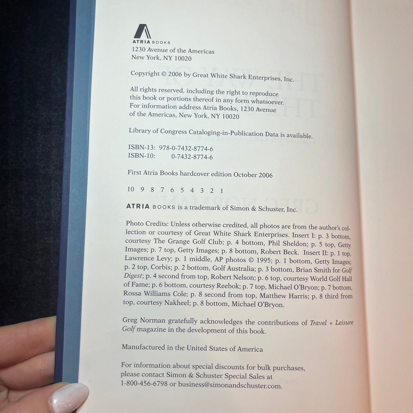 The Way Of The Shark - Greg Norman - Signed - 2006