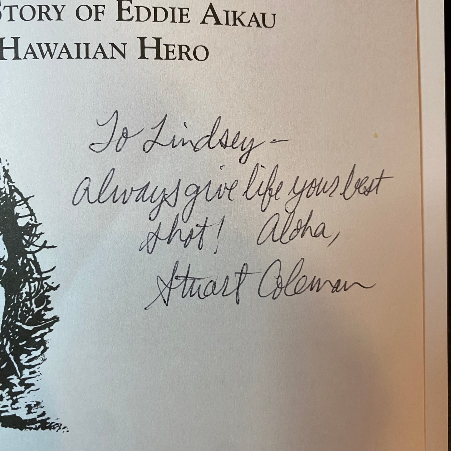 Eddie Would Go - Stuart Holmes Coleman - Signed - 2002