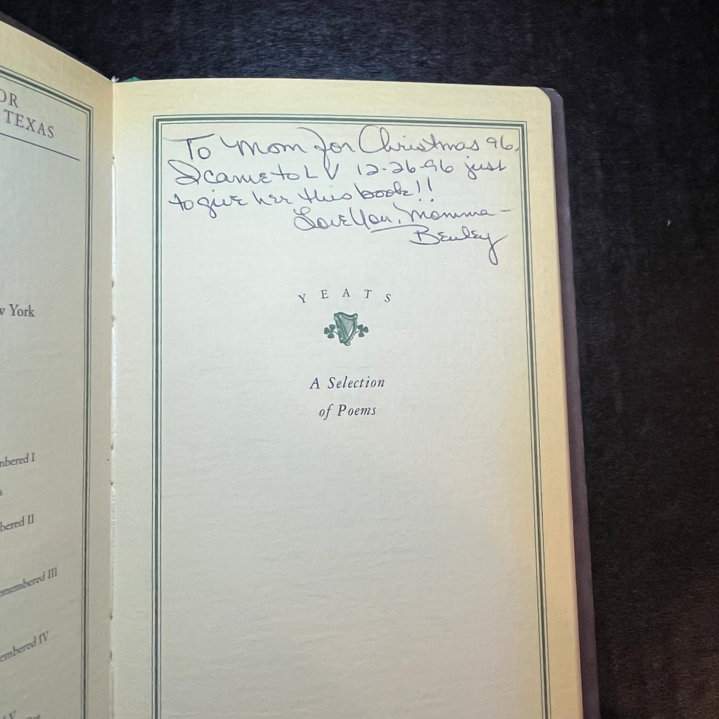 Yeats A Selection of Poems - W.B. Yeats - Heritage Press Limited Edition #653 - 1995