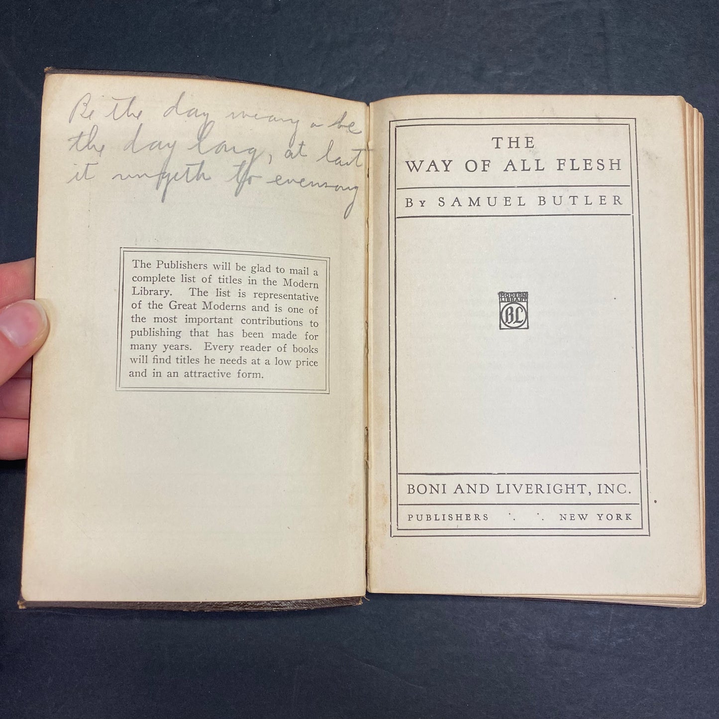 The Way of All Flesh - Samuel Butler - 1917