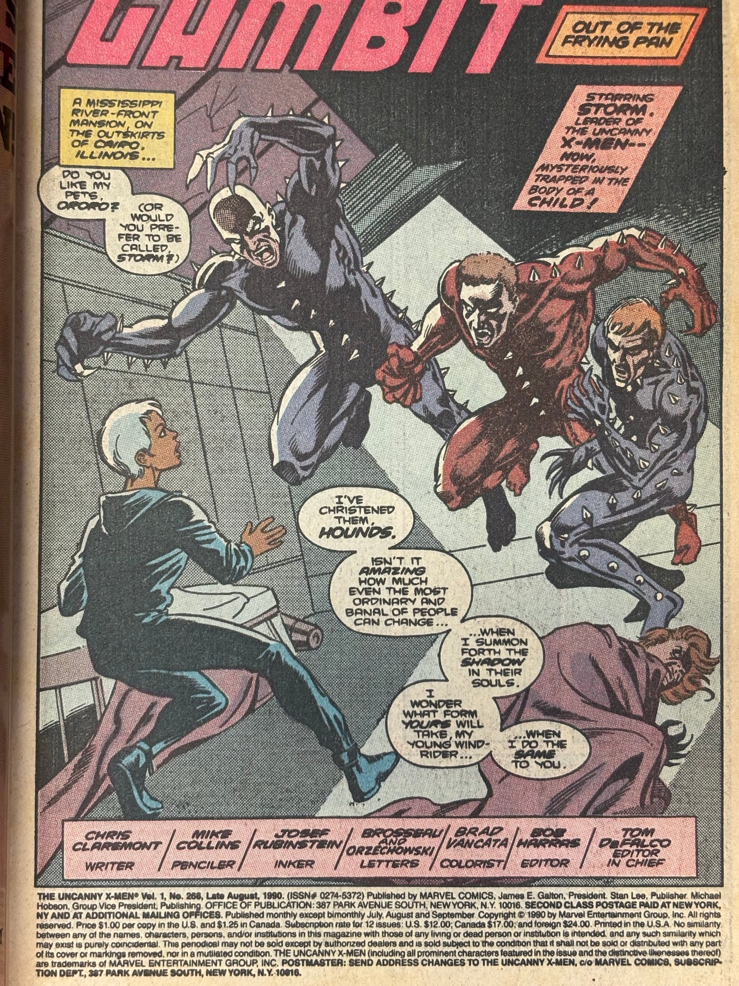 The Uncanny X-Men - Chris Claremont - First full appearance of Gambit - 1990