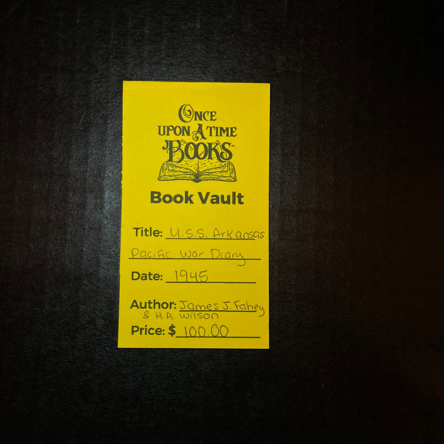 U.S.S. Arkansas Pacific War Diary - James J. Fahey and H.A. Wilson - 1945