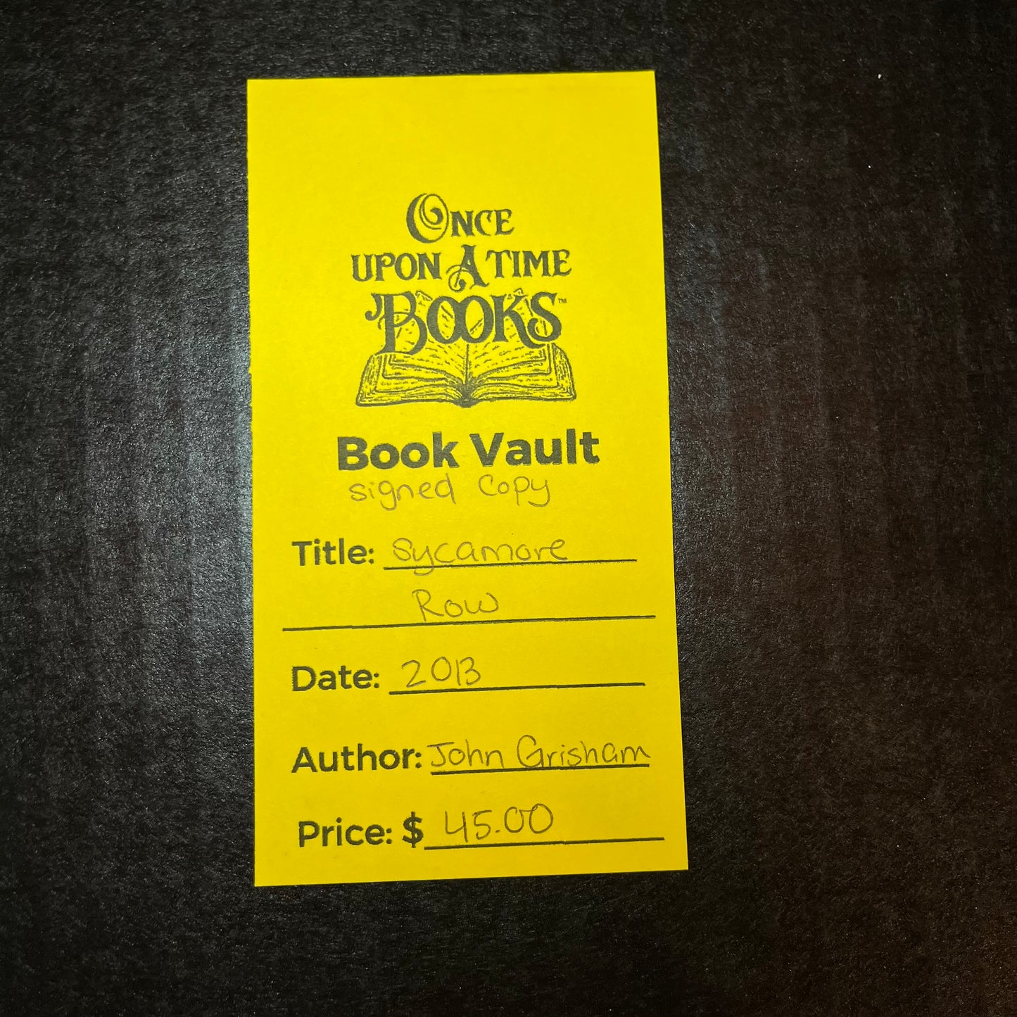 Sycamore Row - John Grisham - Signed - 2013