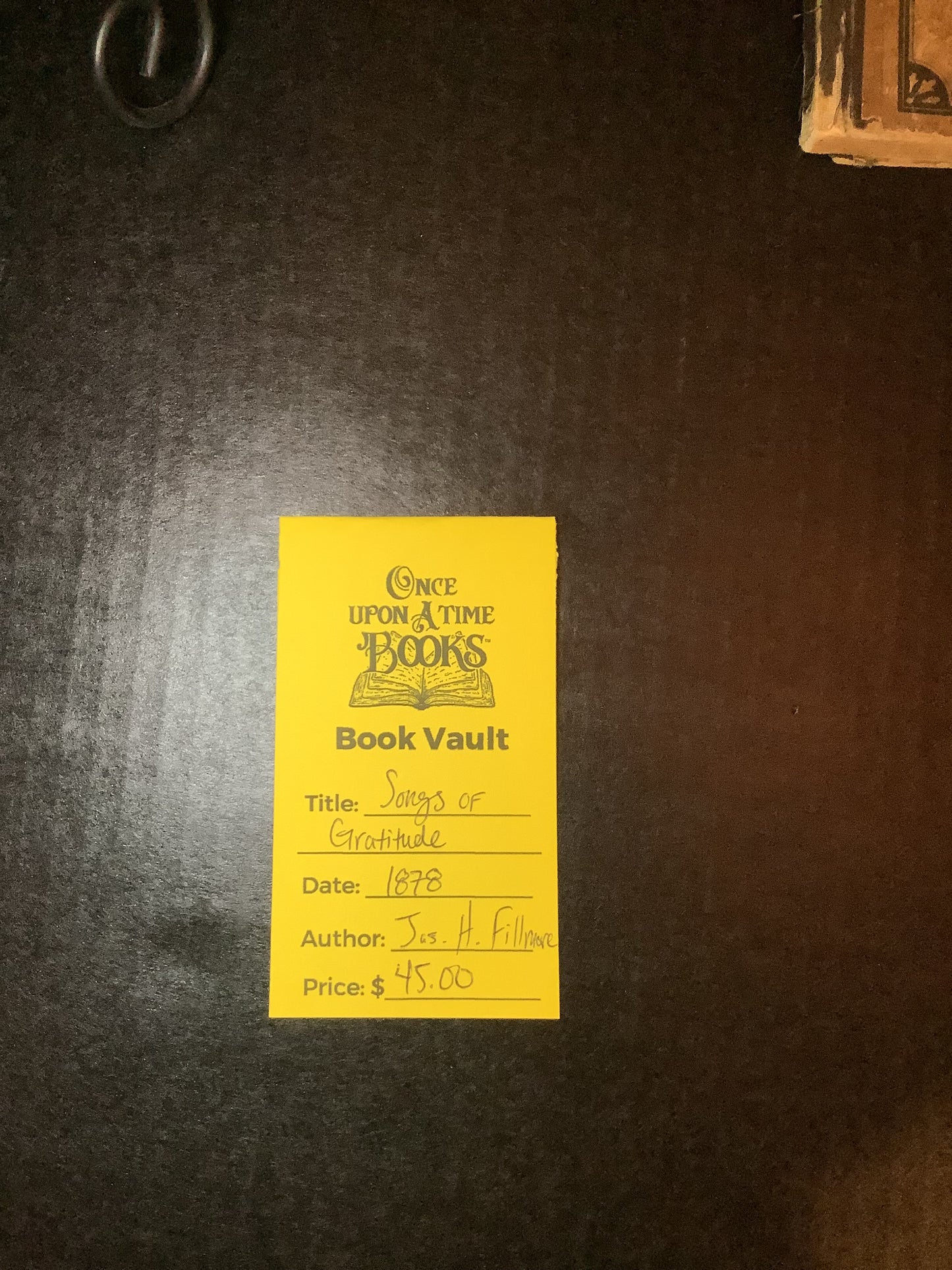 Songs of Gratitude - Jas. H. Fillmore - 1878