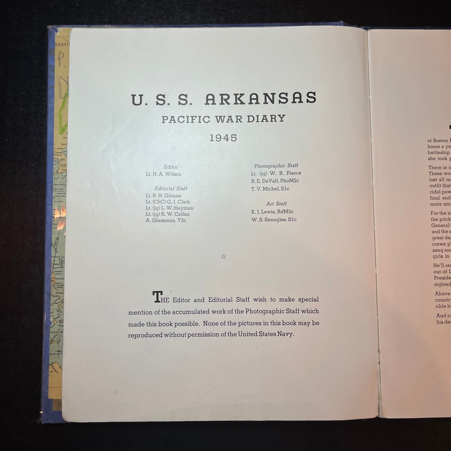 U.S.S. Arkansas Pacific War Diary - James J. Fahey and H.A. Wilson - 1945
