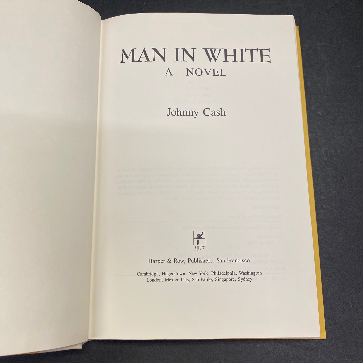 Man in White - Johnny Cash - 1st Edition - Signed - 1986