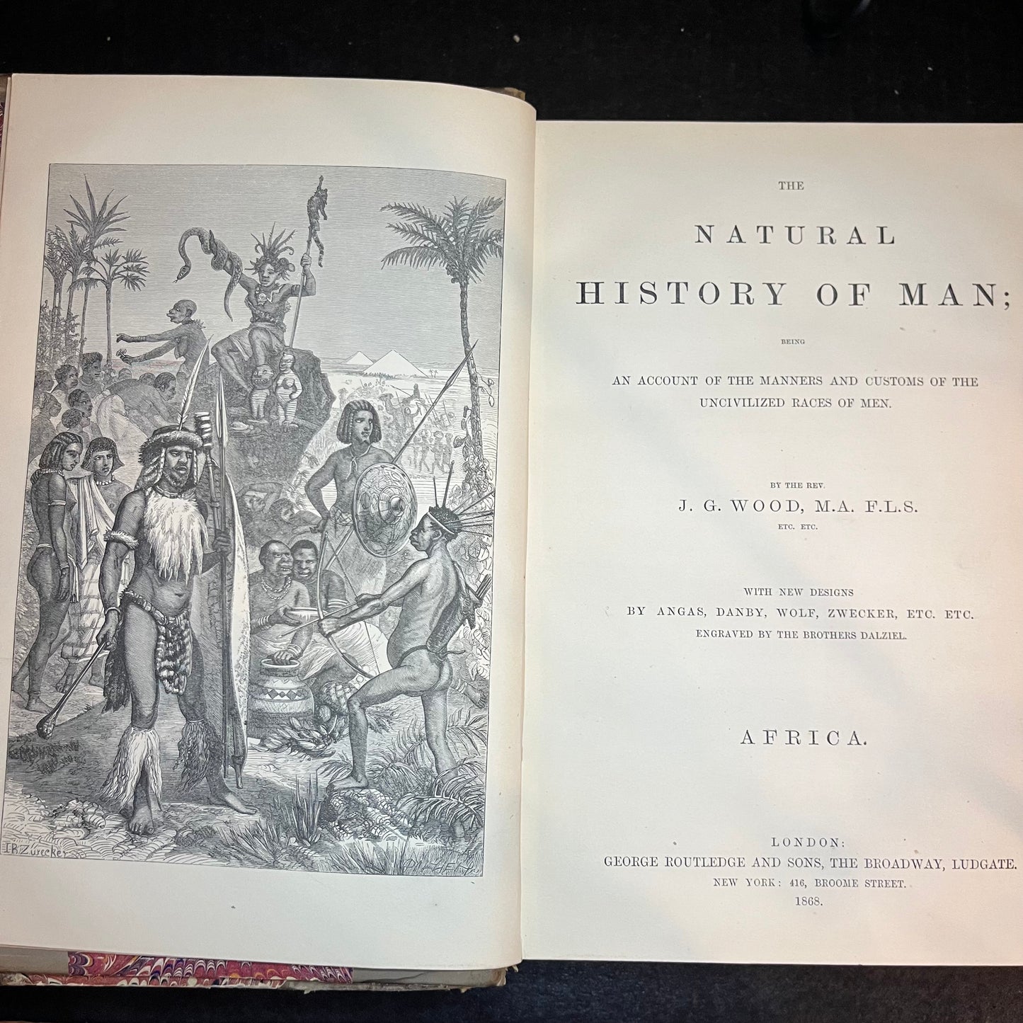The Natural History of Man - J. G. Wood - 2 Volumes - 1868