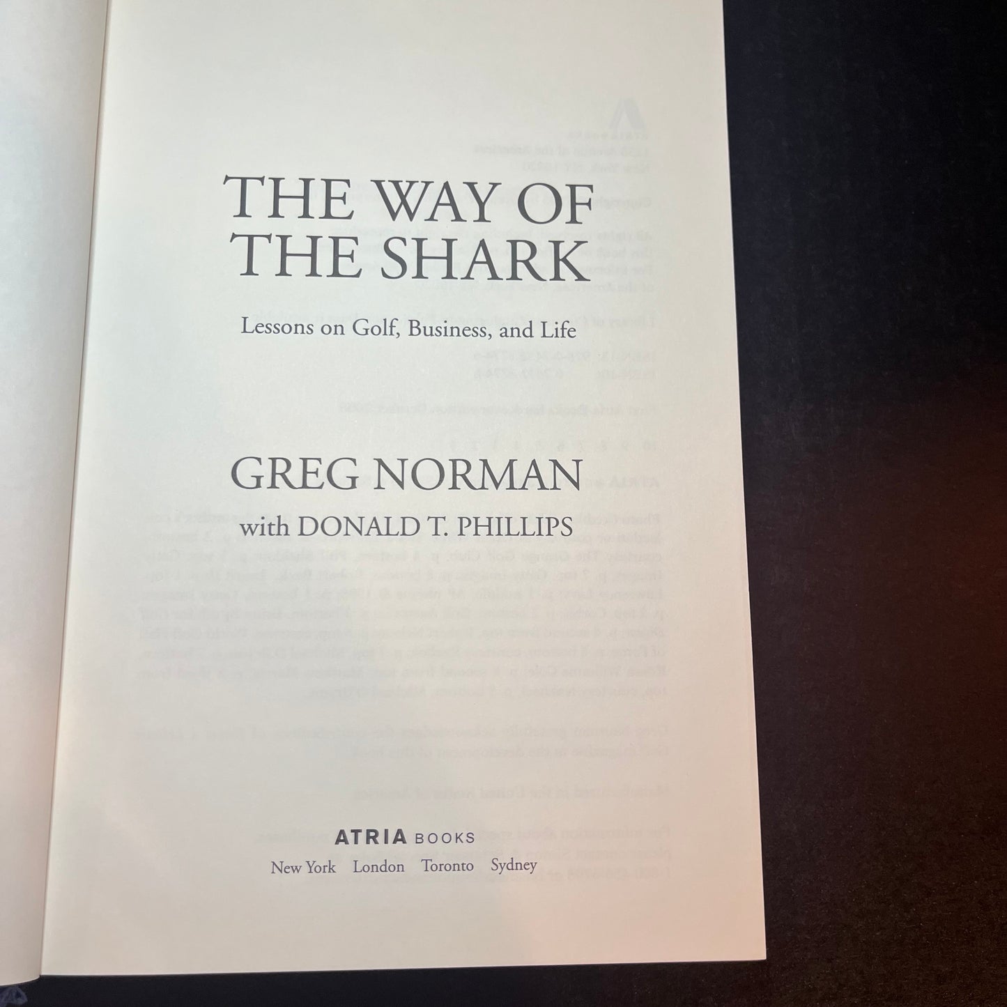 The Way Of The Shark - Greg Norman - Signed - 2006