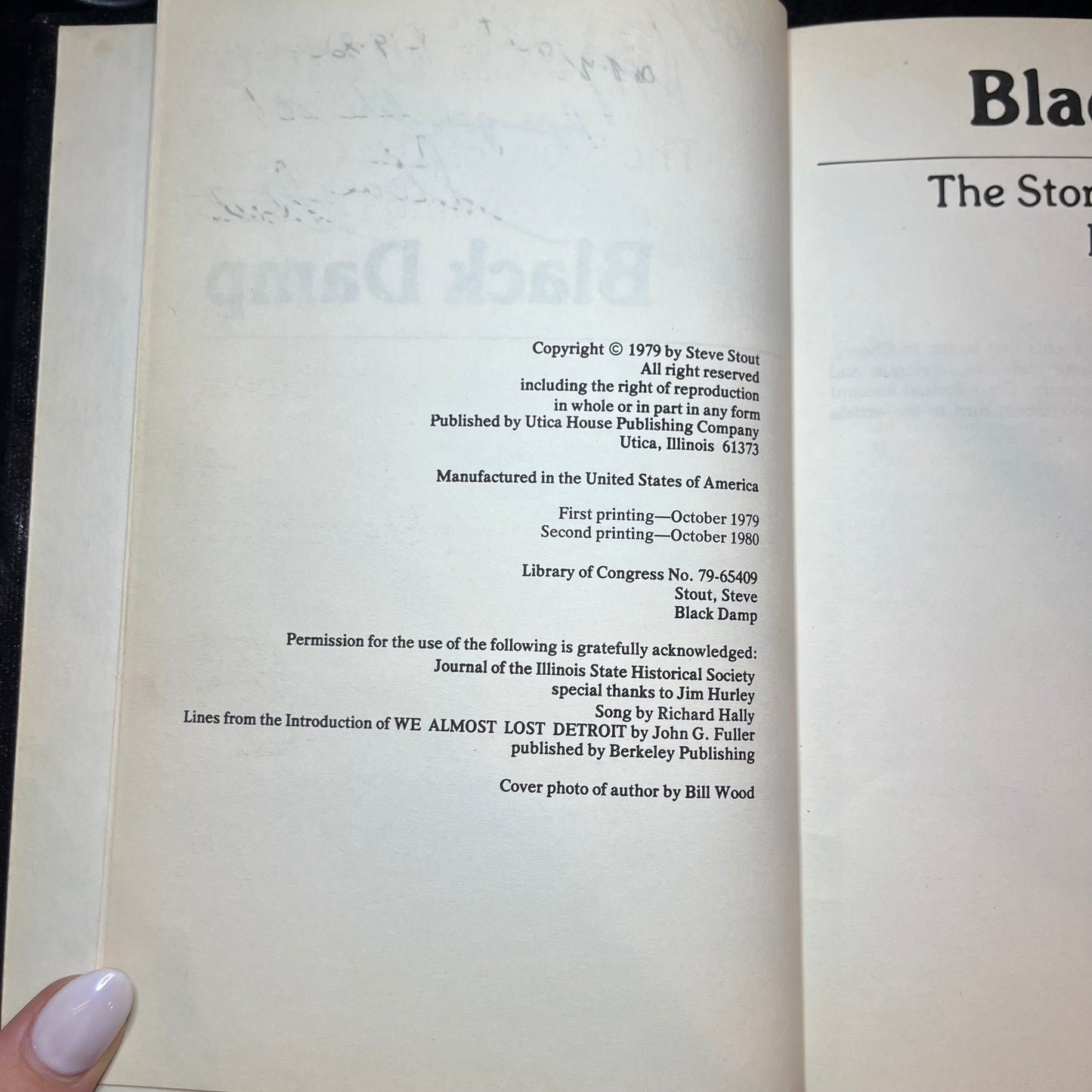 Black Damp - Steve Scout - Signed - 1979