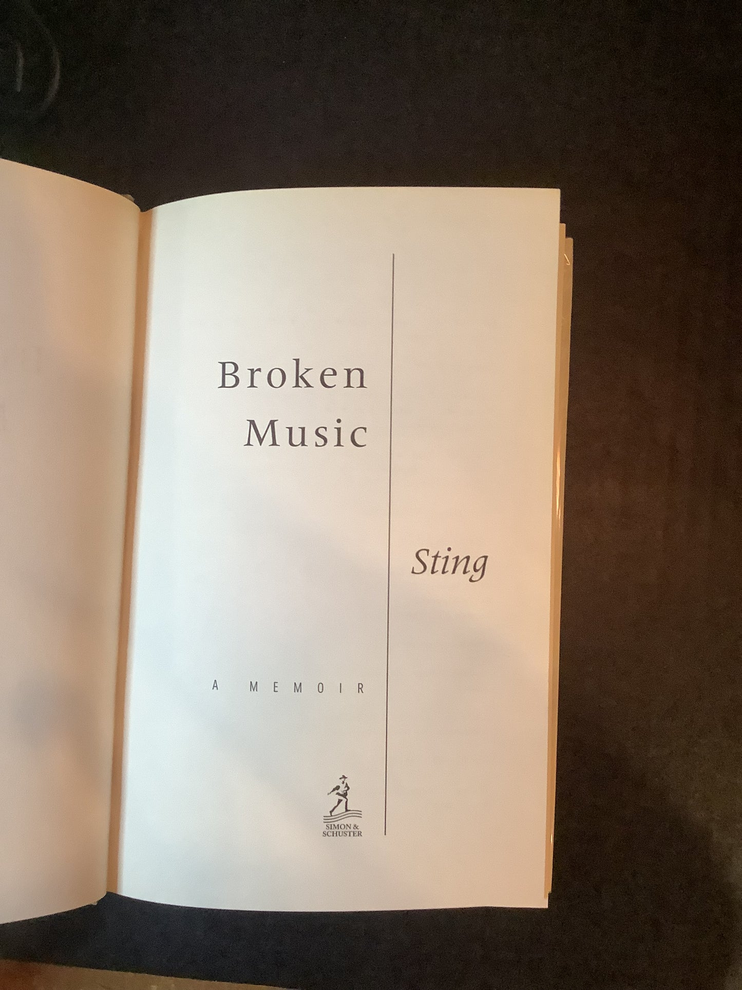 Broken Music - Sting - Signed - First Edition - 2003