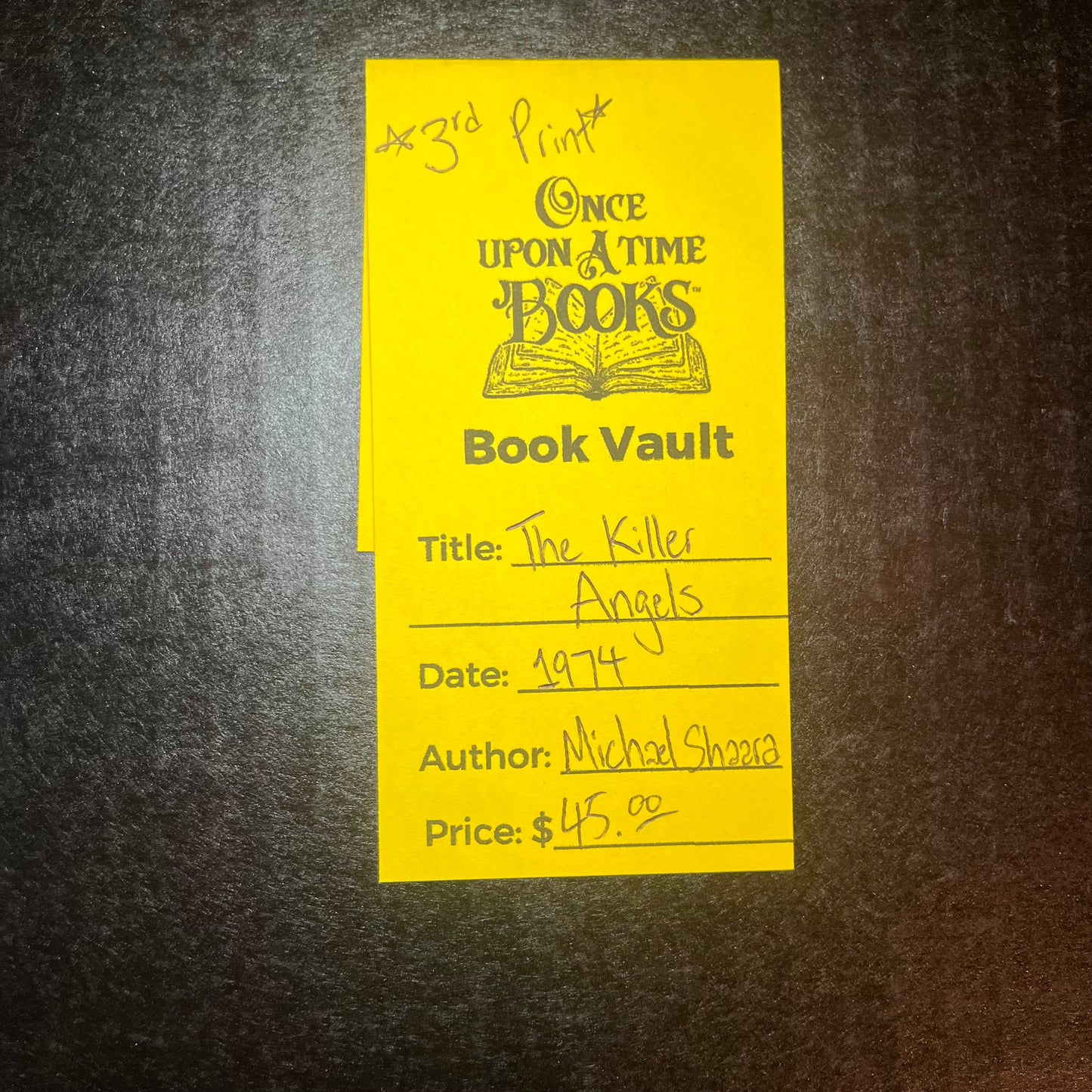 The Killer Angels - Michael Shaara - 3rd Print - 1974