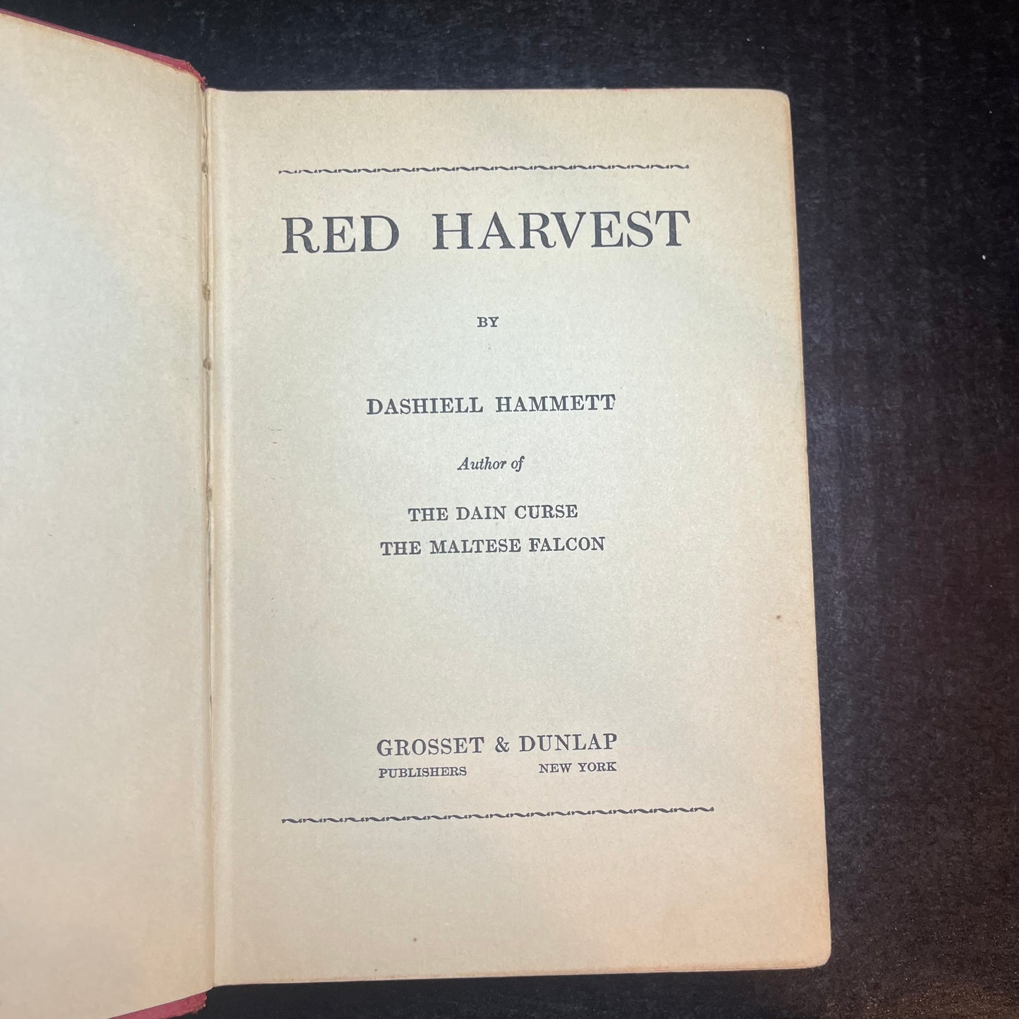 Red Harvest - Dashiell Hammett - 3rd Print Scarce - 1831
