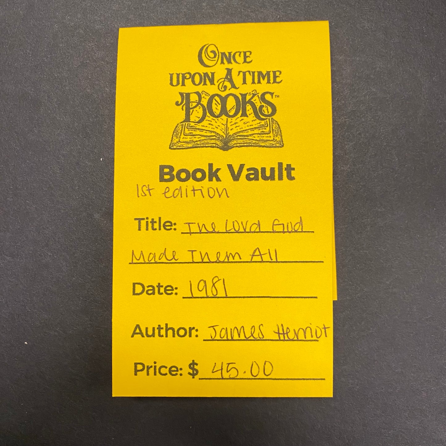 The Lord God Made Them All - James Herriot - 1st Edition - 1981