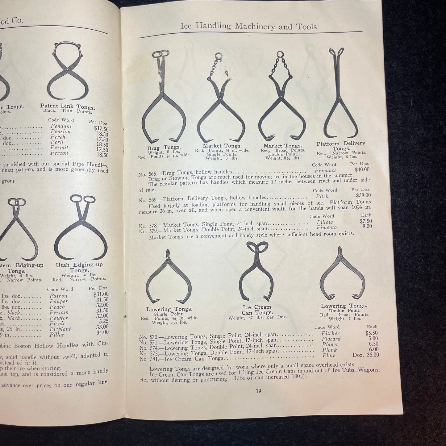 Ice Tool Price List - Gifford-Wood Ca - Circa 1900